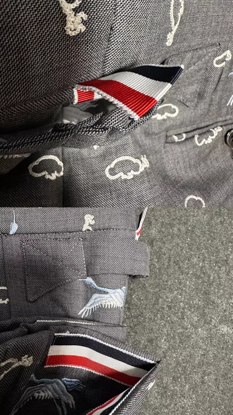 Thom Browne Thom Browne size1 Cranes embroidered on suit trousers Size 36S - 5 Thumbnail