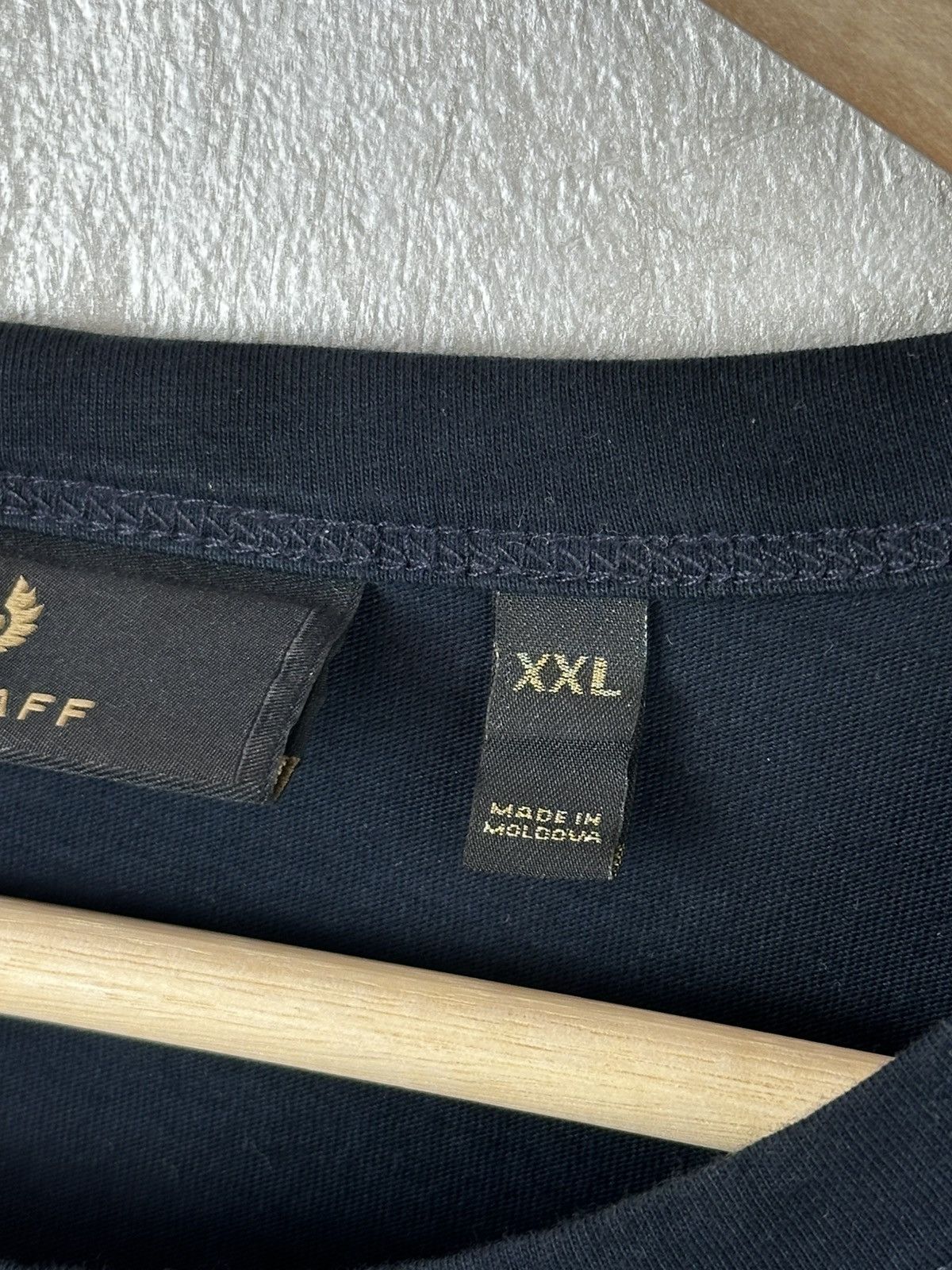 Belstaff Belstaff Logo Dark Blue Tee Long Sleeve Size US XXL / EU 58 / 5 - 8 Thumbnail