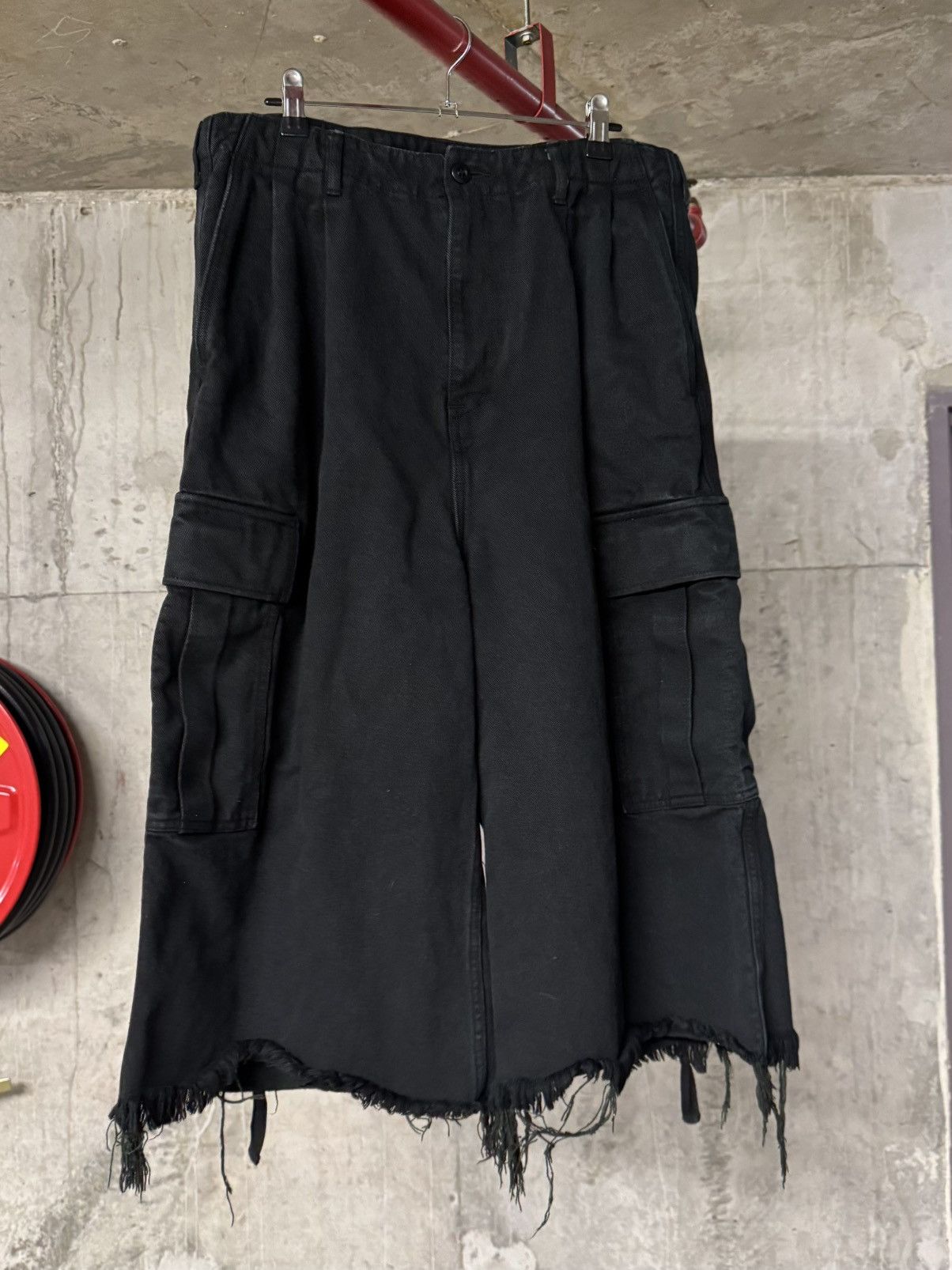 Doublet Silk Twill Military Pants in Black