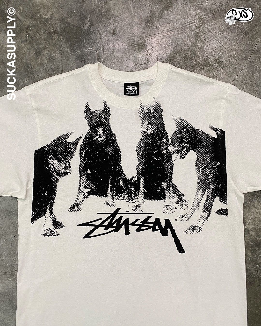 Stussy Stussy Dobermans Tee - WHITE Size US M / EU 48-50 / 2 - 2 Thumbnail