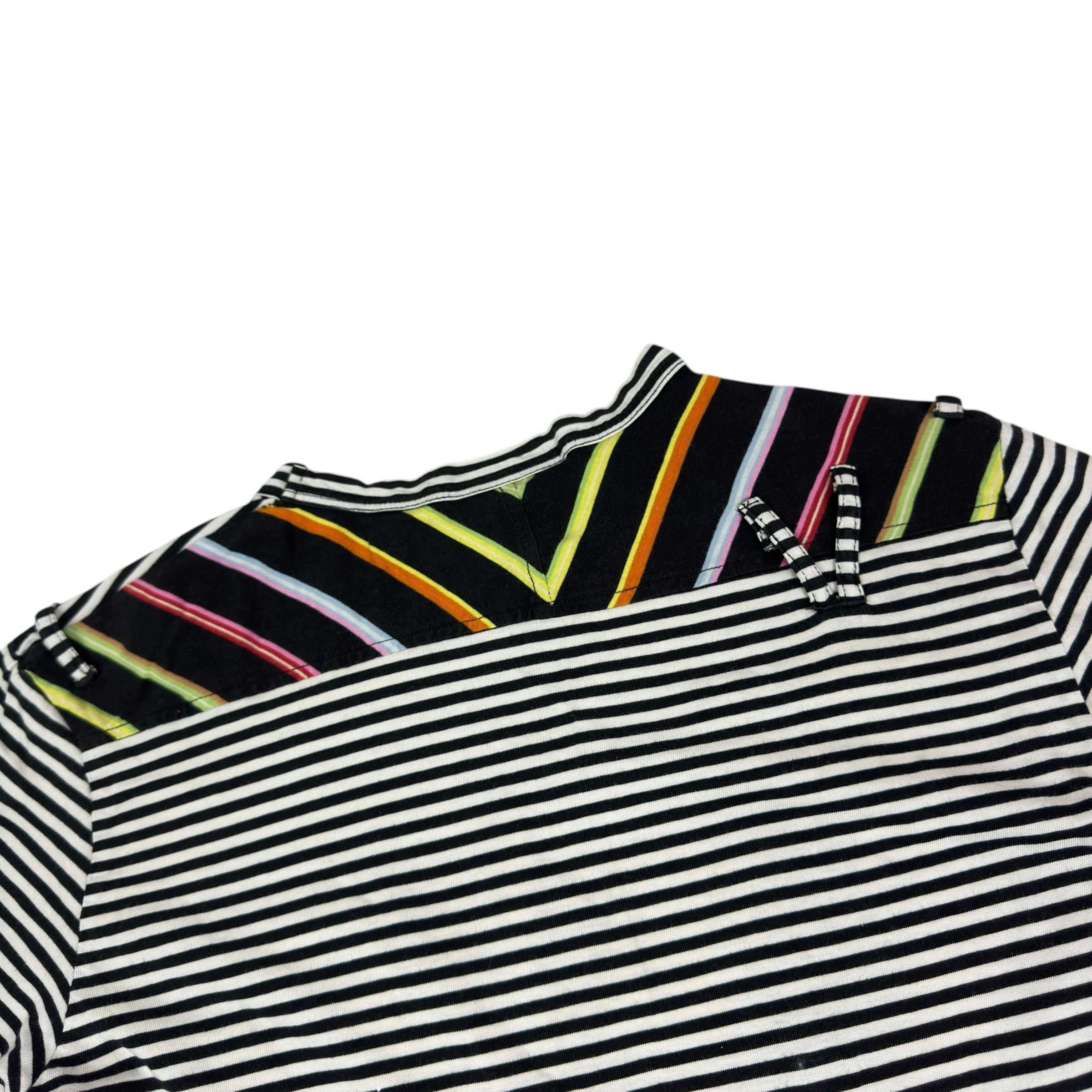 Versace Versace Jeans Couture Men Black White Striped Casual T-Shirt Size US M / EU 48-50 / 2 - 8 Thumbnail