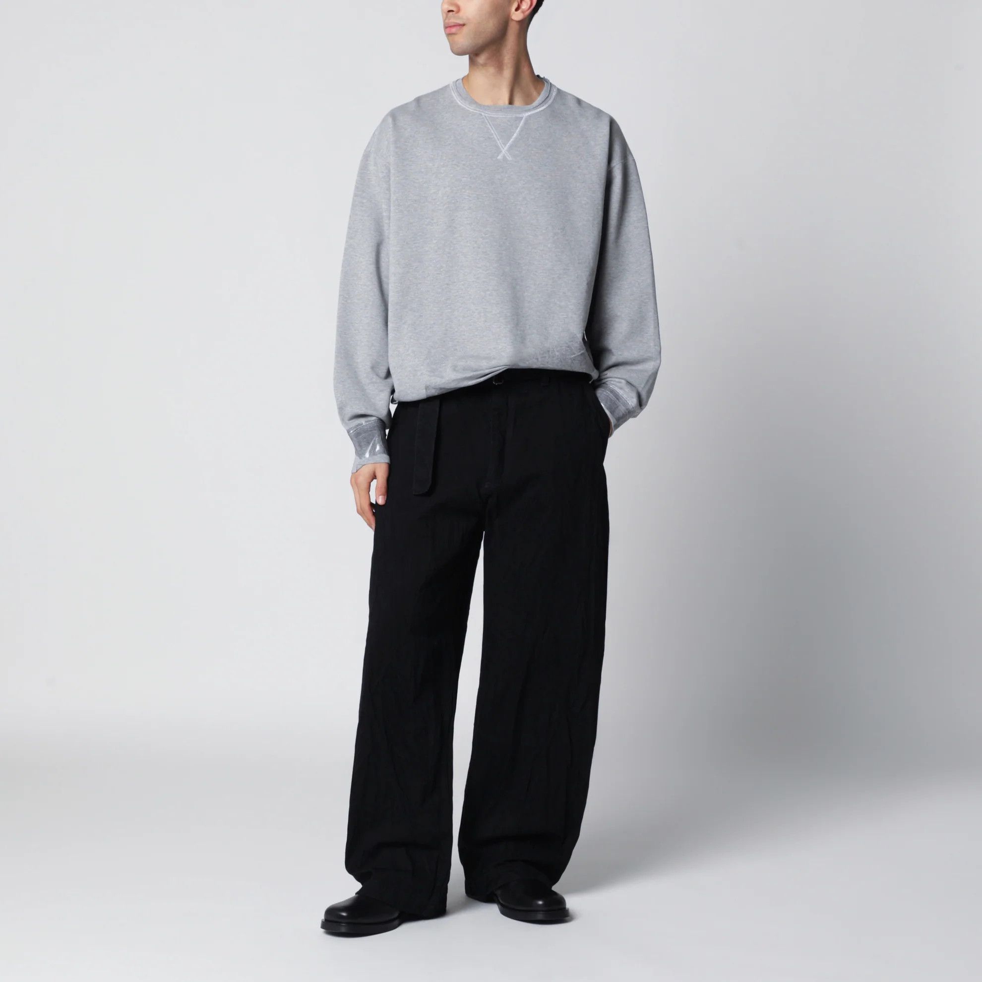 Maison Margiela o1d2blof0526 Cotton Jersey Sweatshirt in Gray Size US M / EU 48-50 / 2 - 4 Thumbnail