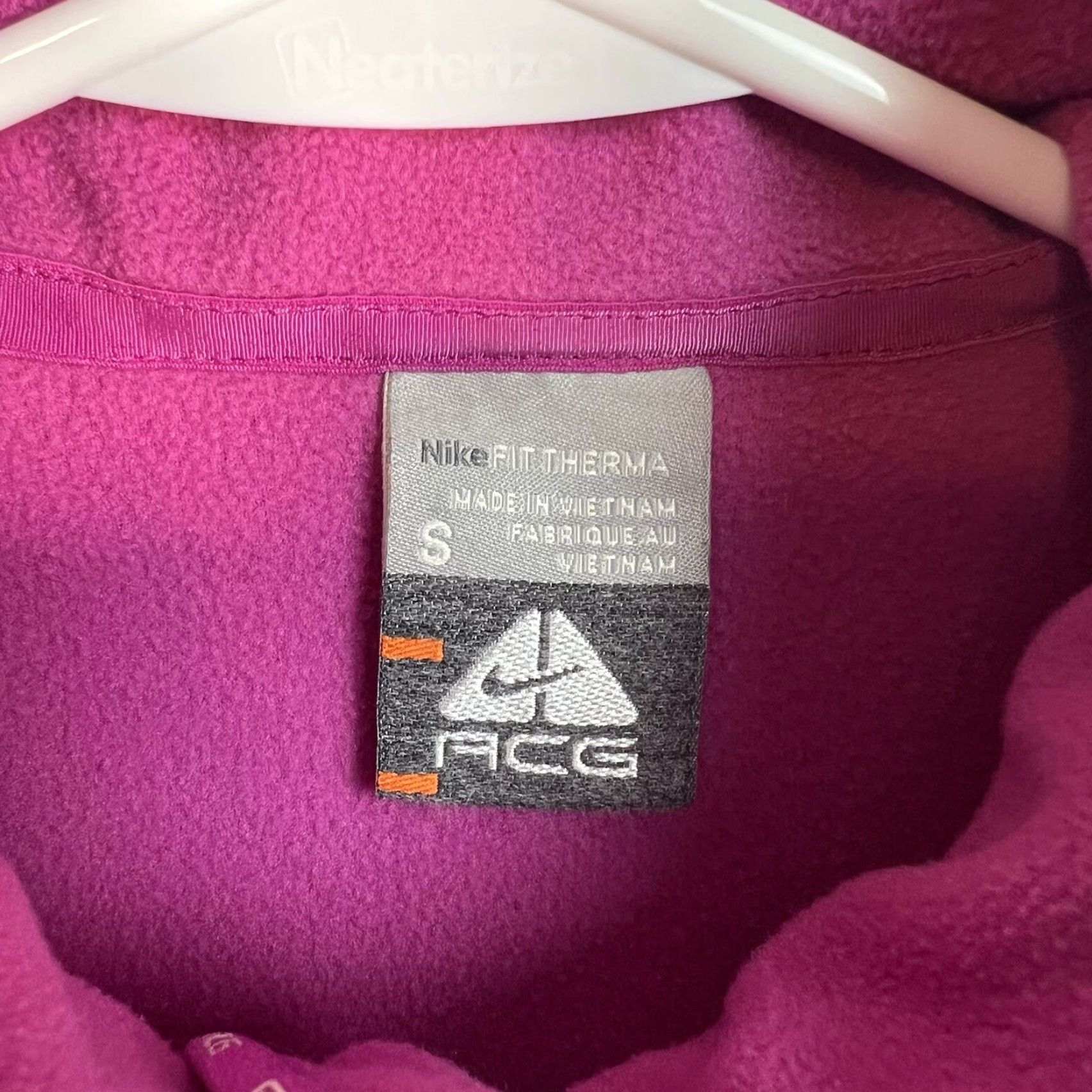 Nike ACG VINTAGE Nike ACG Therma Fit Fleece Sweatshirt Shirt Womens Small Pink Zip Mock Neck Athletic 90s Nike ACG Womens Sweatshirt Size S / US 4 / IT 40 - 6 Thumbnail