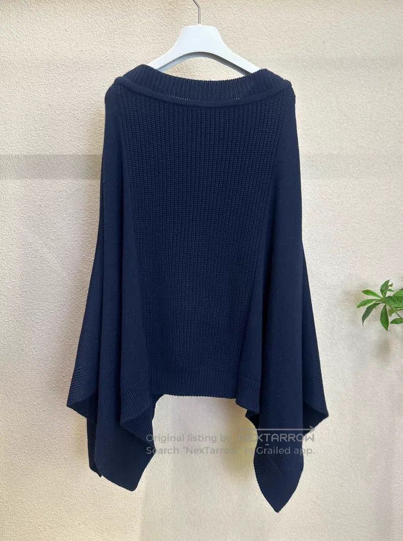 Hermes Hermes size TU Cashmere Cloak Knit Top in Dark Blue Size M / US 6-8 / IT 42-44 - 2 Thumbnail