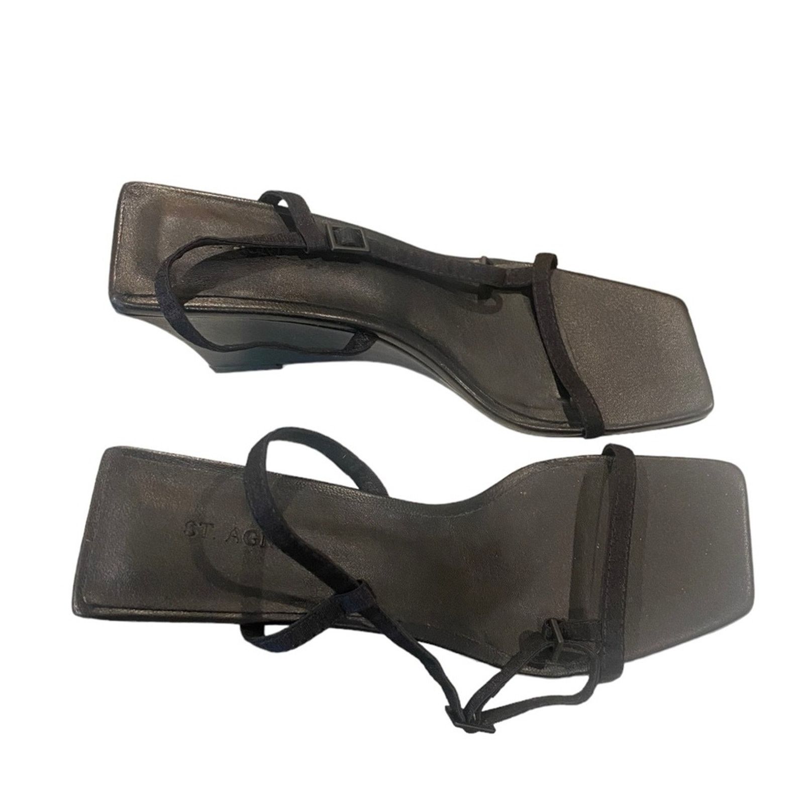 St. Agni ST.AGNI Brassiere Wedges Black 37 Size US 7 / IT 37 - 12 Thumbnail