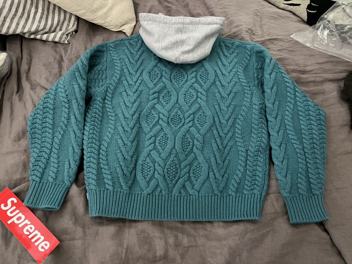 Supreme Size Small Supreme Cable Hooded Sweater Teal Size US S / EU 44-46 / 1 - 10 Thumbnail