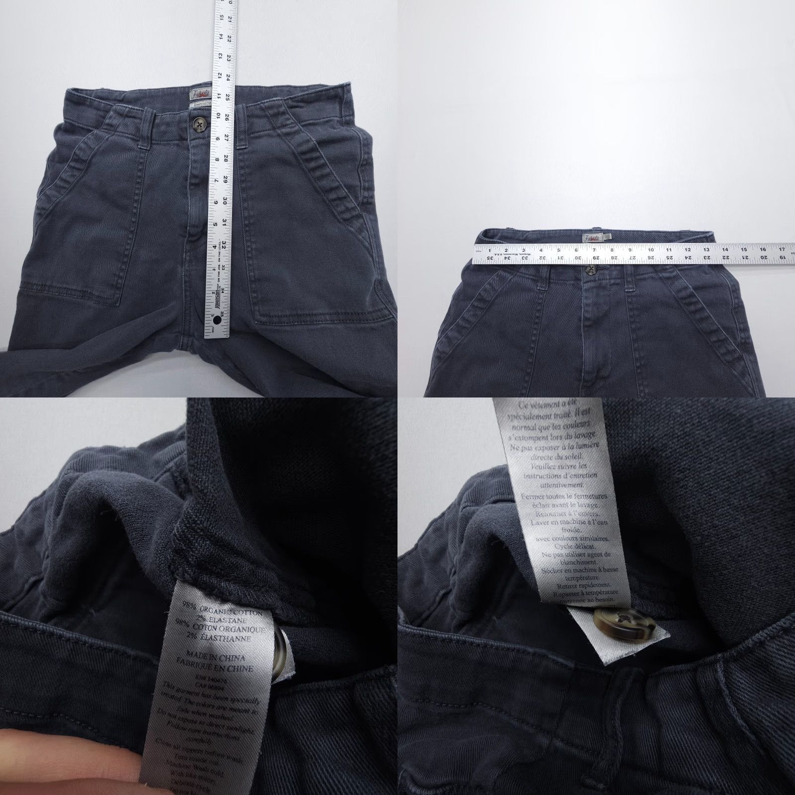 Faherty Faherty Pants in Washed Black Size 27 Cotton Blend Chino Straight Flat Front Regular Classic City Womens Size 27" / US 4 / IT 40 - 8 Thumbnail