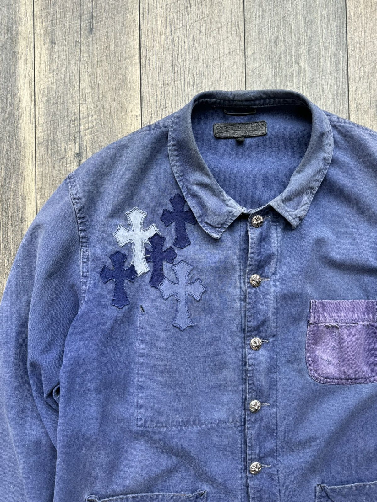 Chrome Hearts Chrome Hearts Cross Patch French Work Wear Jacket XL Size US XL / EU 56 / 4 - 2 Thumbnail
