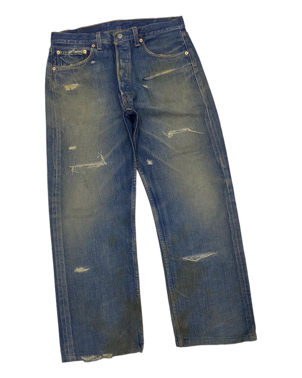 Levi's RARE🔥VTG LEVIS 501 BAGGY JEANS DISTRESSED DENIM Size US 32 / EU 48 - 3 Thumbnail