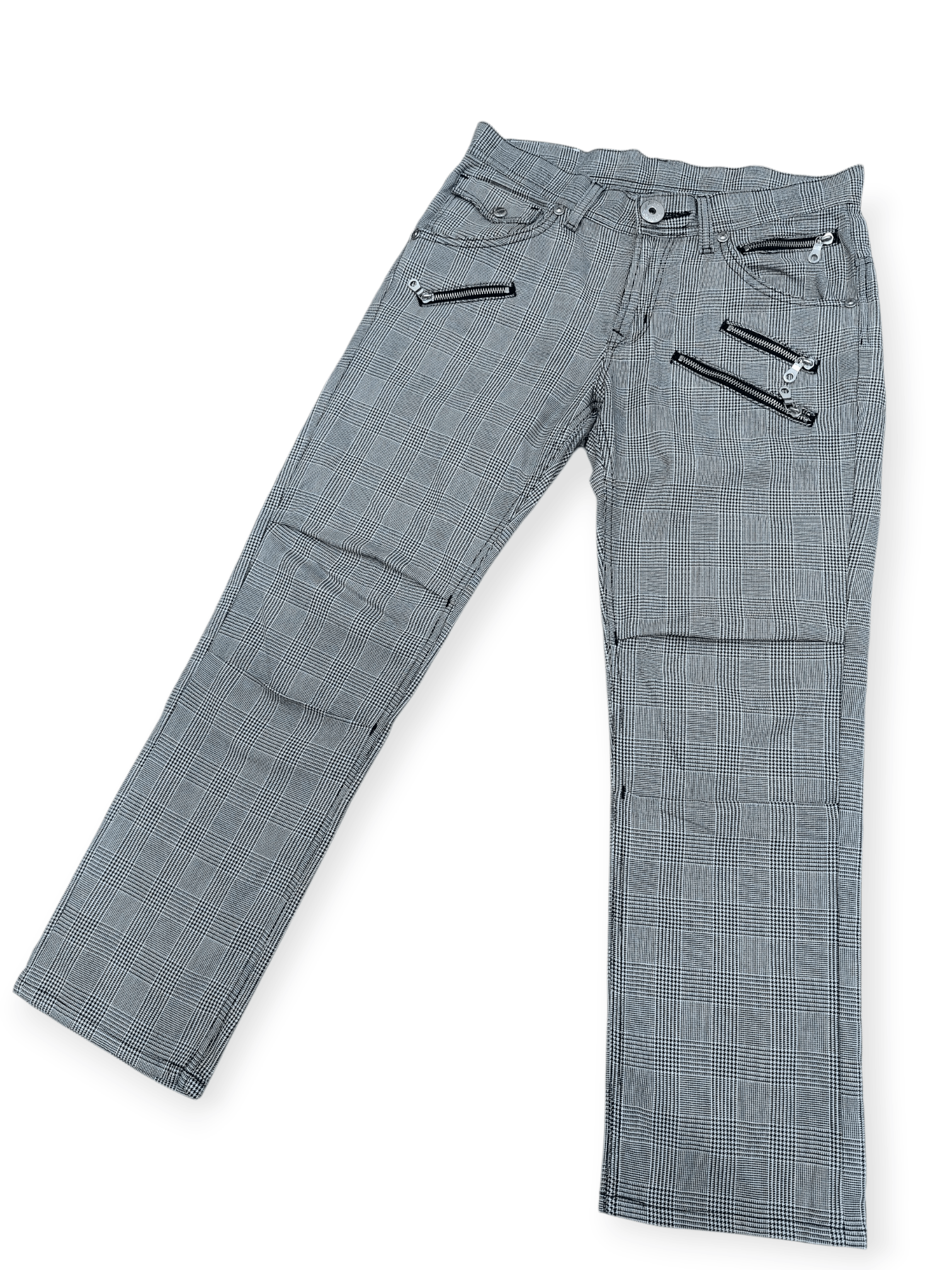 Lee Lee Cowboy Multi Zipped Nova Check Denim Size US 30 / EU 46 - 2 Thumbnail