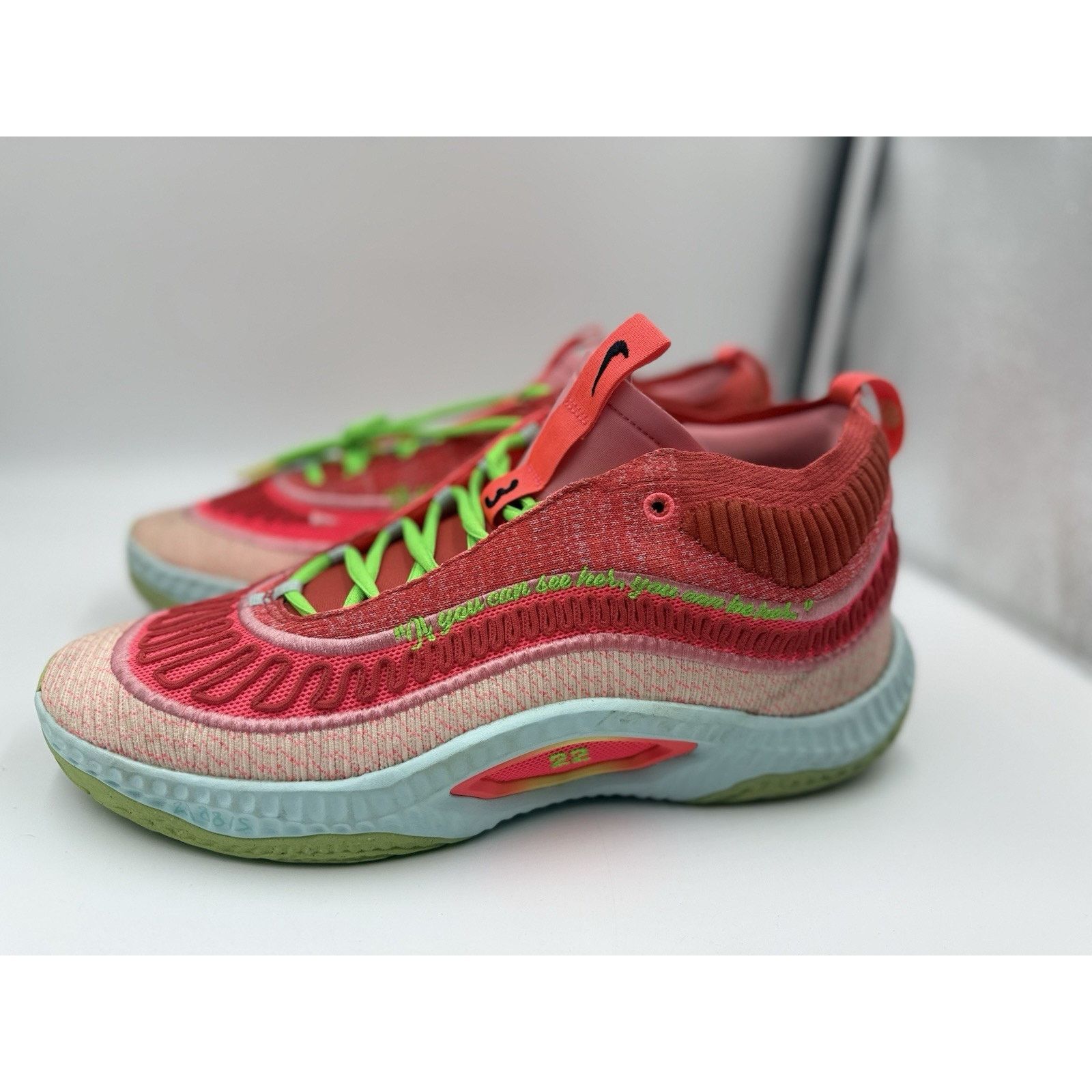 Nike Size 15.5 - Nike A'ja Wilson x Cosmic Unity 3 Hot Punch W Size US 12 / IT 42 - 2 Thumbnail