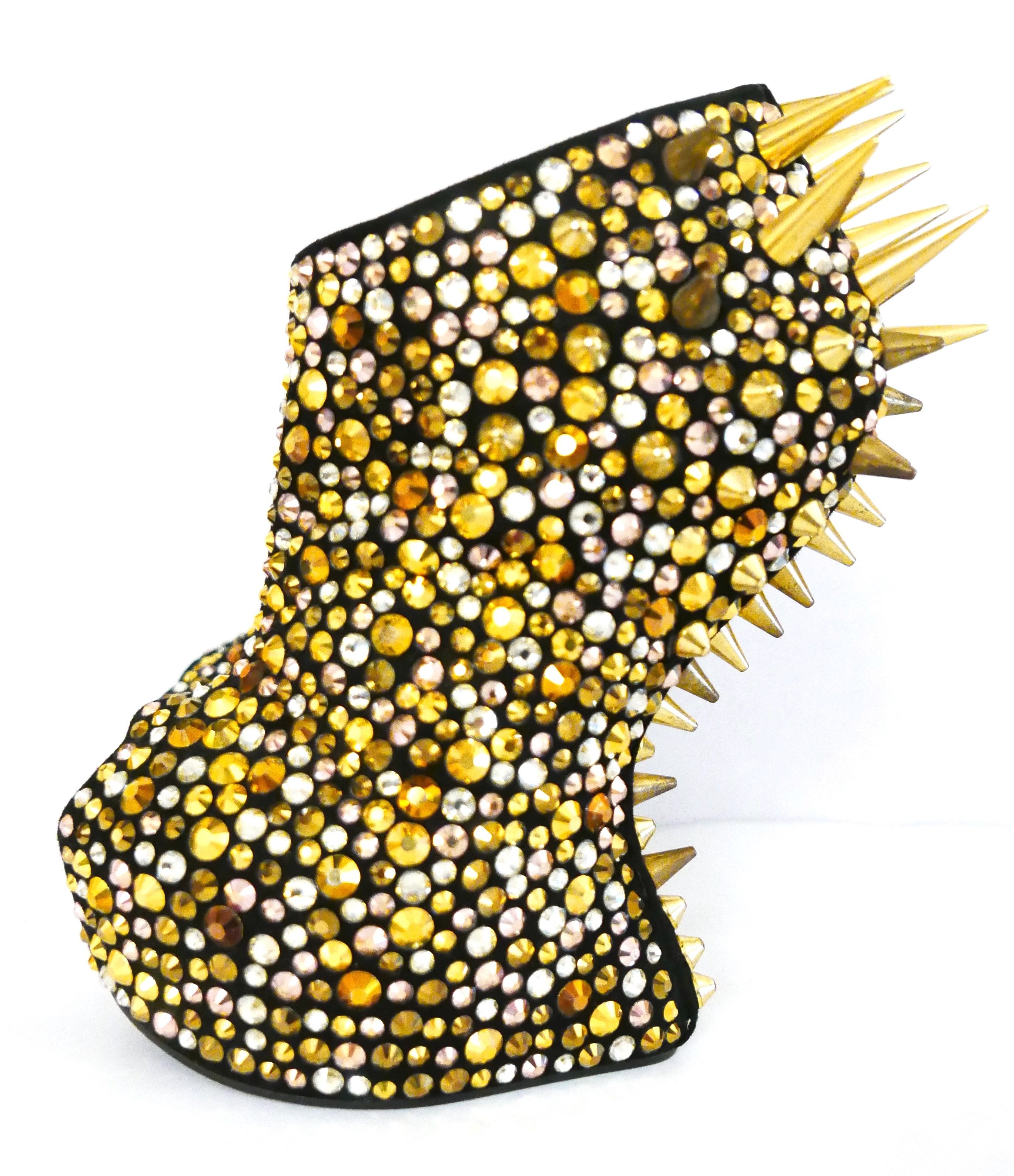 Giuseppe Zanotti Giuseppe Zanotti Lady Gaga Crystal & Spike Wedges Heels Size US 6 / IT 36 - 1 Thumbnail