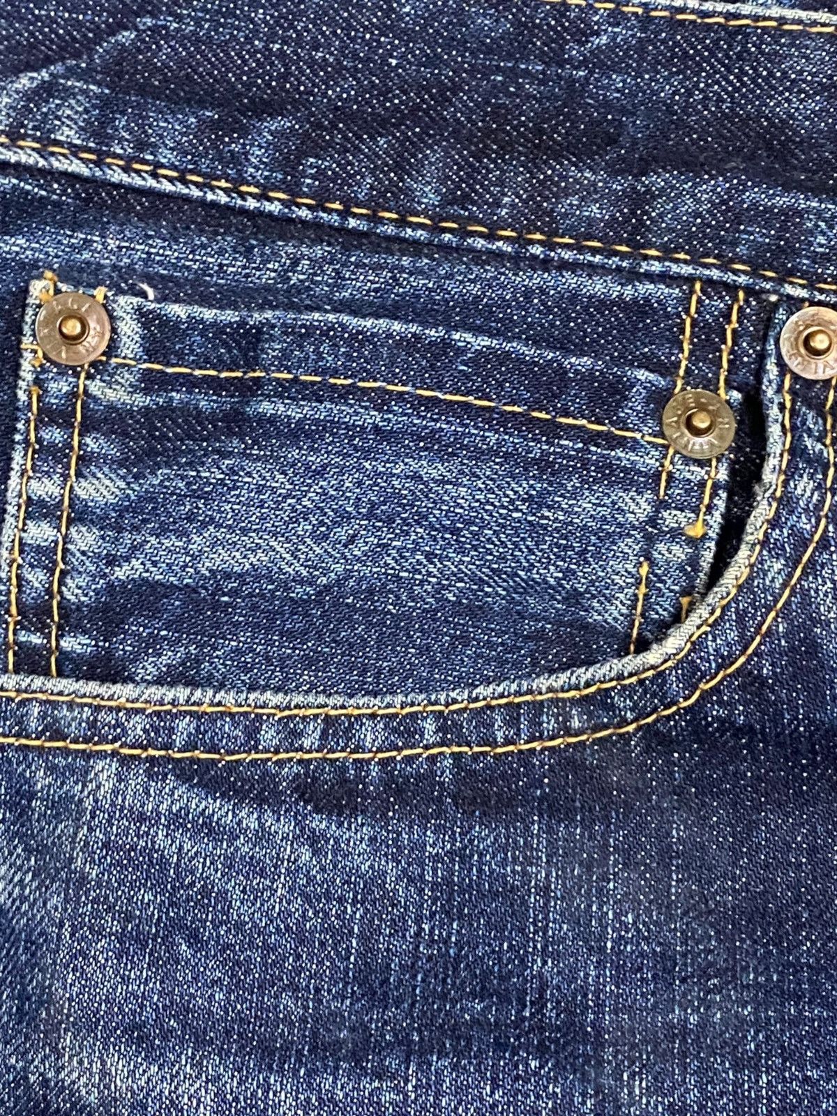 Japanese Brand Vintage Nylon Blue Wash Distressed Loose Jeans Size US 29 - 8 Thumbnail