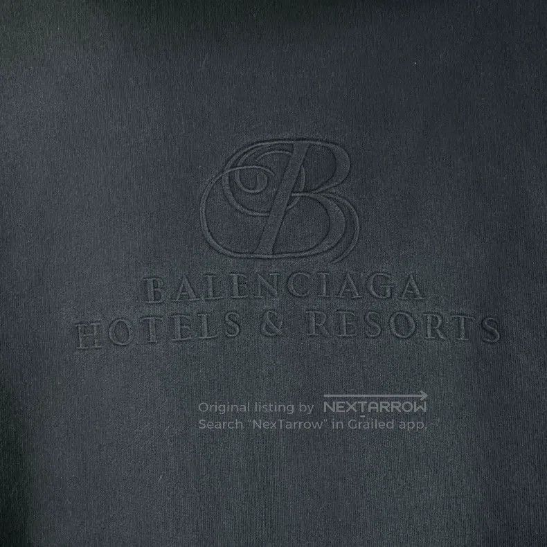 Balenciaga Balenciaga Black Embroidered Logo Zipper Hooded Sweatshirt Size US XS / EU 42 / 0 - 8 Thumbnail