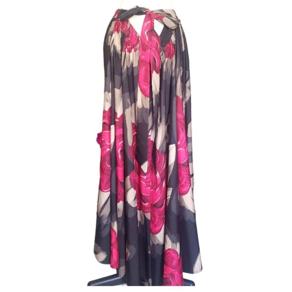 Designer CT554 truly 4 you Black & Red Maxi Floral Skirt XL Size 40" / US 18 - 5 Thumbnail