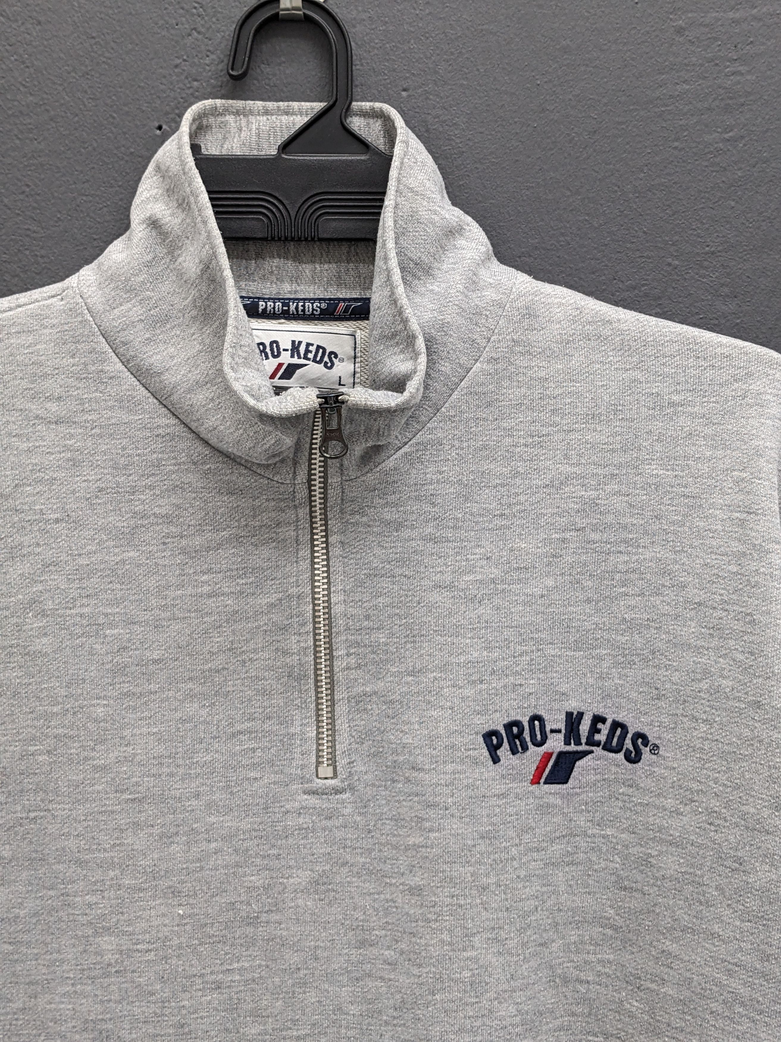 Pro-Keds PRO-KEDS Quarter-Zip Pullover Mock Neck Jumper Sweatshirt Size US L / EU 52-54 / 3 - 3 Thumbnail