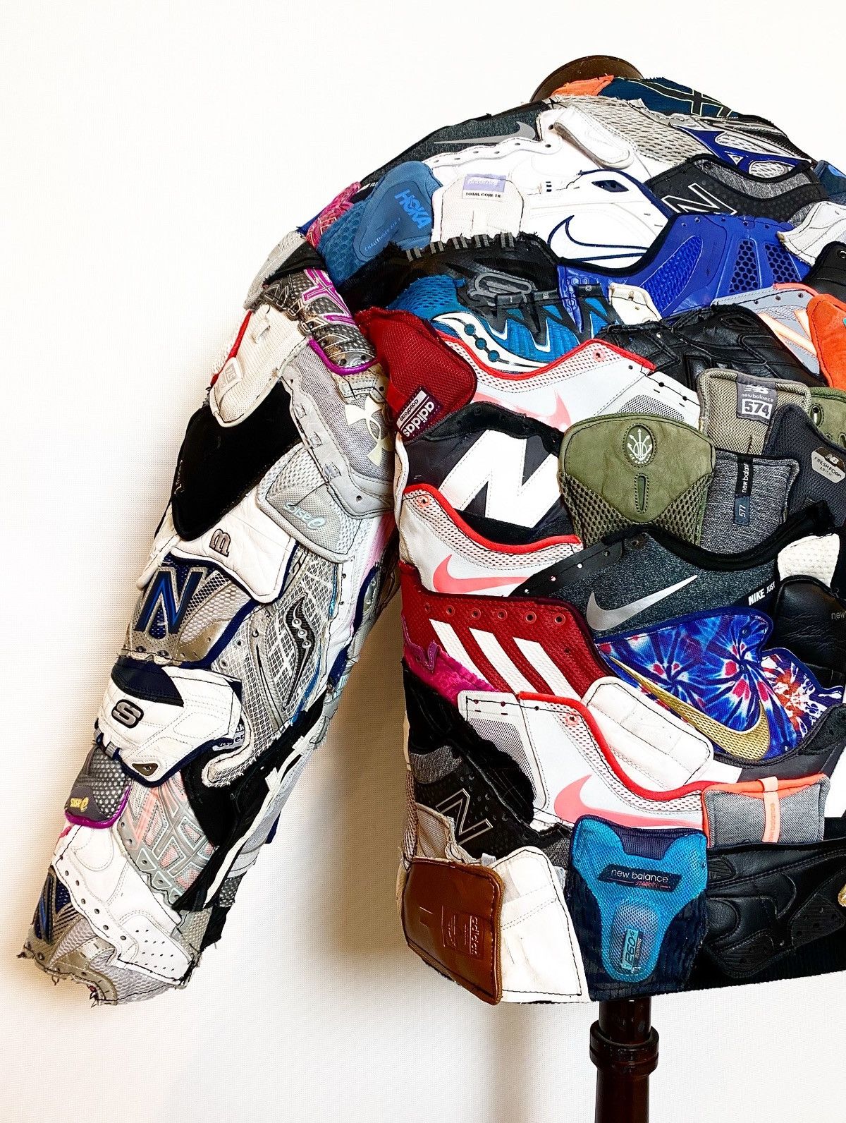Handmade JACKET FROM SNEAKERS UPCYCLE BOMBER HANDMADE CUSTOM 1 OF 1 Size US L / EU 52-54 / 3 - 9 Thumbnail
