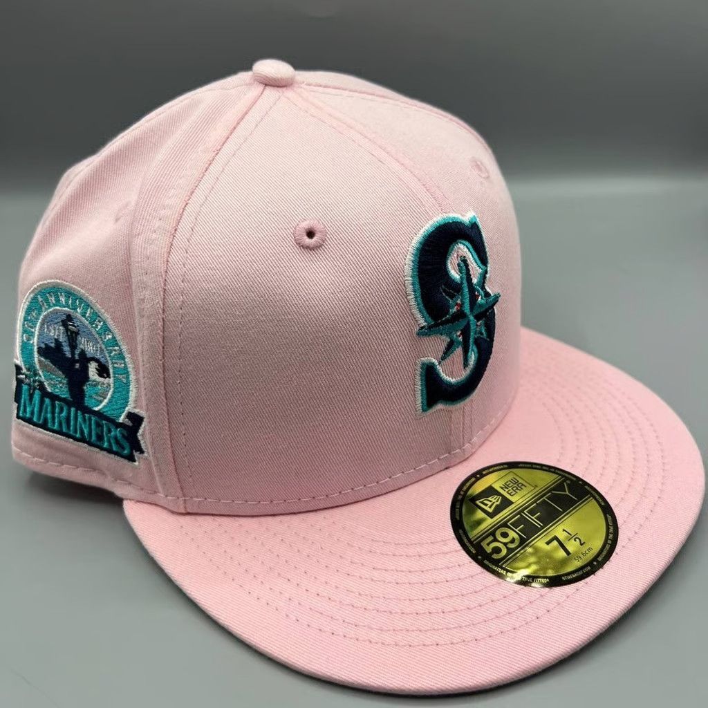 New Era Seattle Mariners Hat Men 7 1/2 59Fifty New Era Fitted Cap Size ONE SIZE - 1 Thumbnail