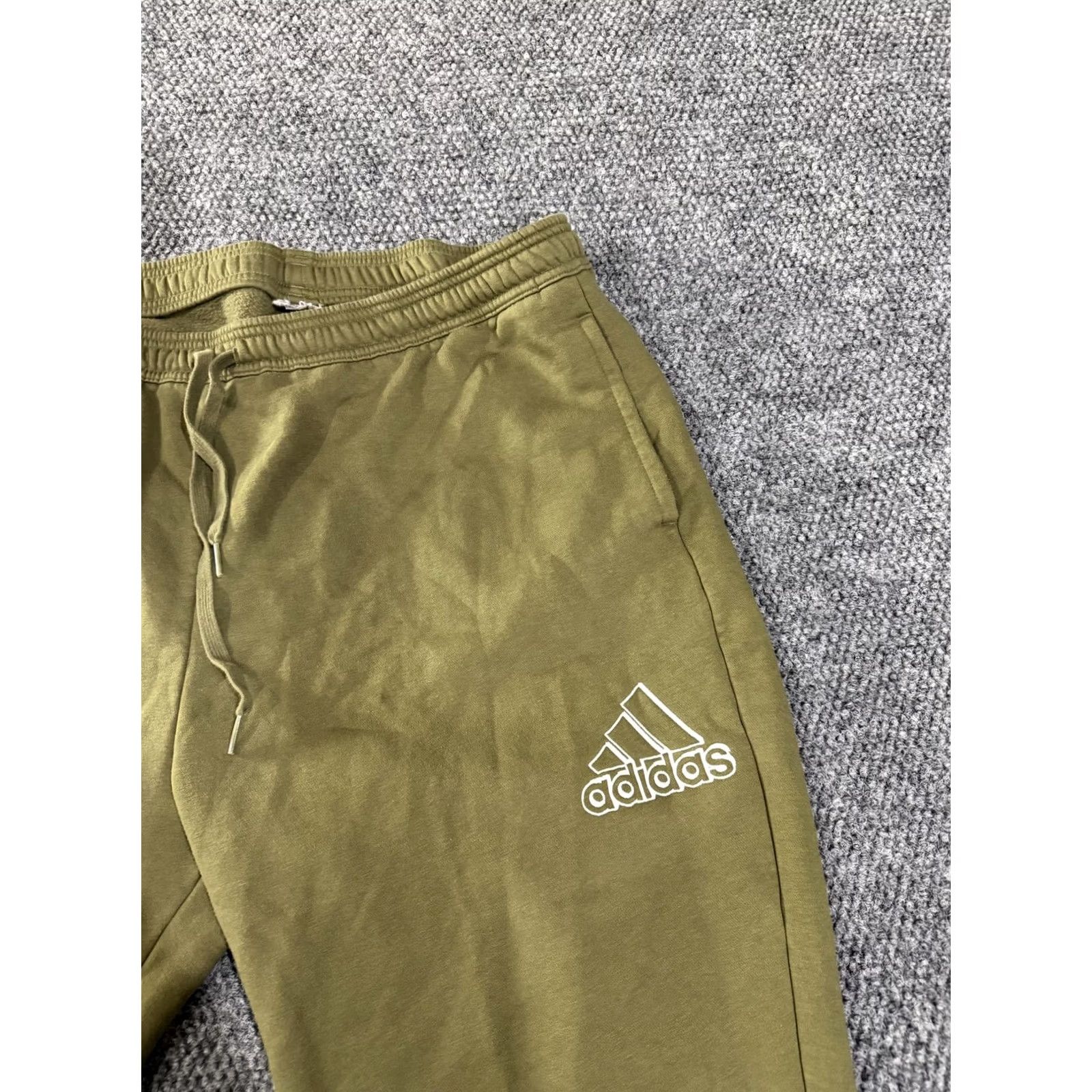 Adidas Adidas Sweatpants Womens 2X Green Fleece Joggers 3 Stripes Athletic Pants Size 40" / US 18 - 3 Thumbnail