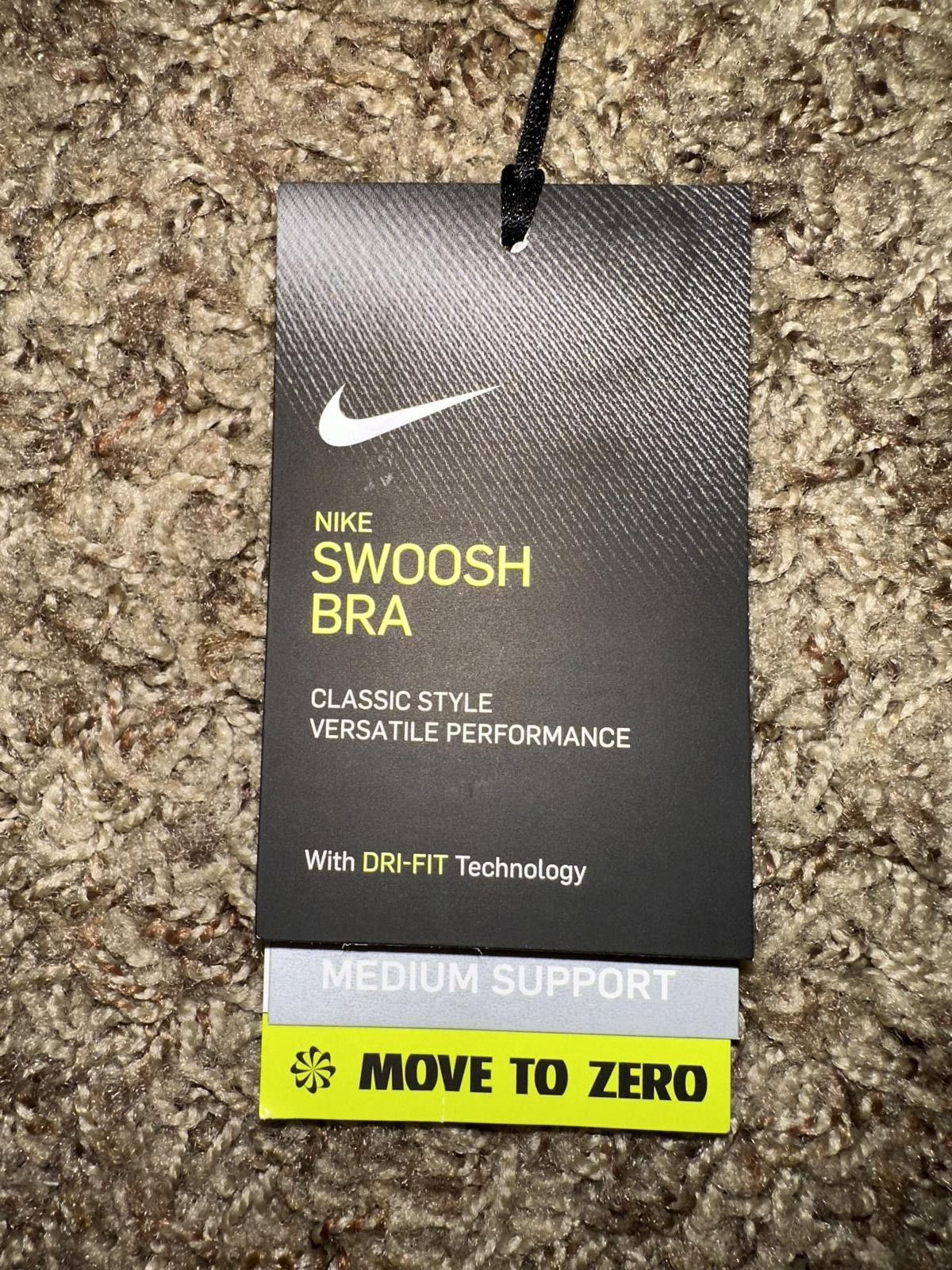 Nike Nike Pro Swoosh Pink Medium Support Bra Women's (Non PAD) Size ONE SIZE - 8 Thumbnail