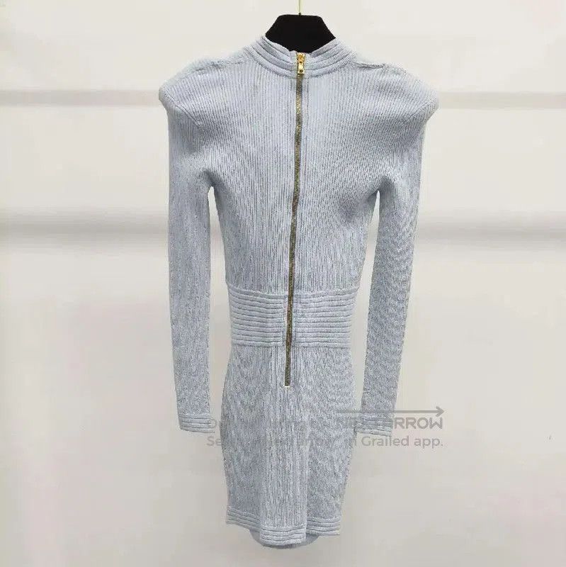 Balmain Balmain Light Blue Women's Dress Size S . Size S / US 4 / IT 40 - 2 Thumbnail
