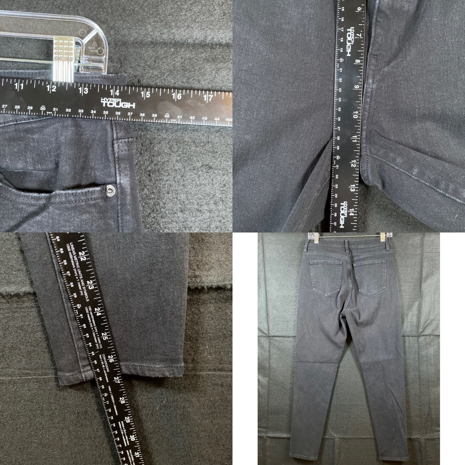 Uniqlo Uniqlo Jeans Black Denim High Rise Ankle Cotton Blend Stretch 4 Womens Jeans Size 27" / US 4 / IT 40 - 8 Thumbnail