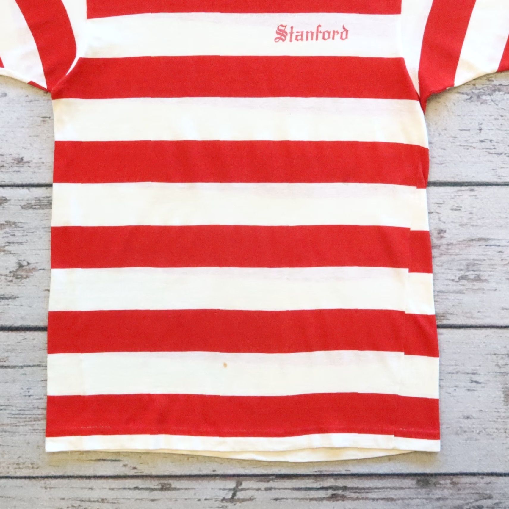 Champion Vintage Champion Stanford University Stripe Tshirt by Waldo 60s Red L Mens Shirt Size US L / EU 52-54 / 3 - 3 Thumbnail