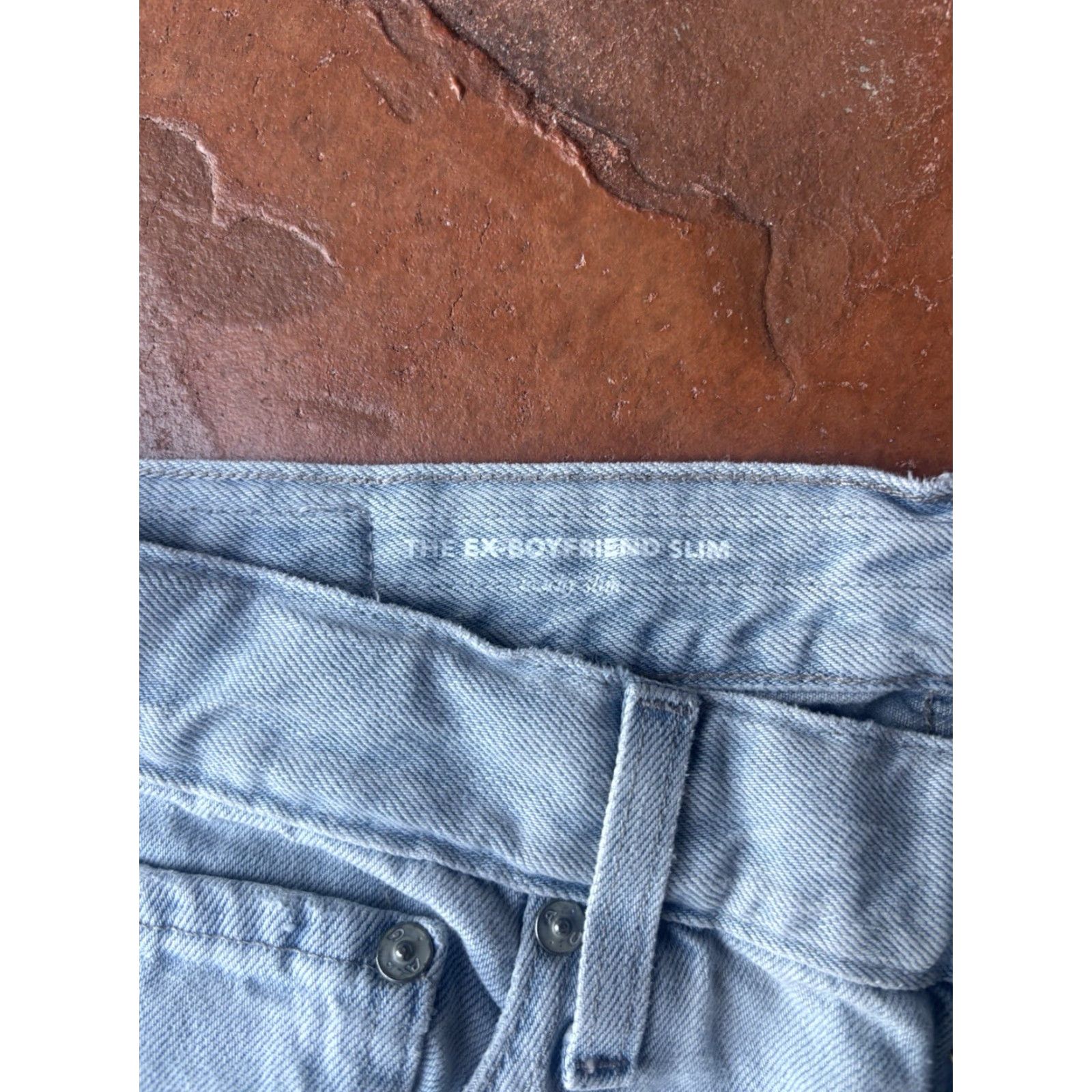 Vintage VINTAGE? Adriano Goldschmied Ex-Boyfriend Lucky Slim Jeans Womens 27R Distressed Blue Jeans 5-Pocket Design Boys? Size 27" / US 4 / IT 40 - 4 Thumbnail