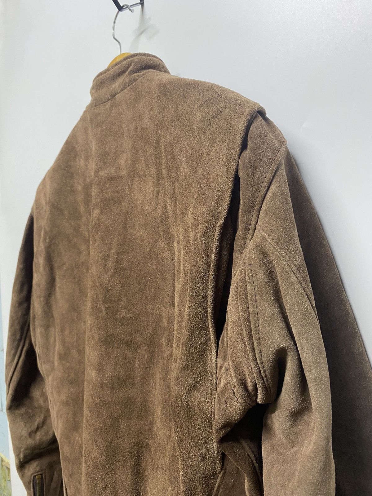Schott Vtg Schott Leather Riders Trucker Jacket Suede Size 38 Brown Size US XL / EU 56 / 4 - 14 Thumbnail