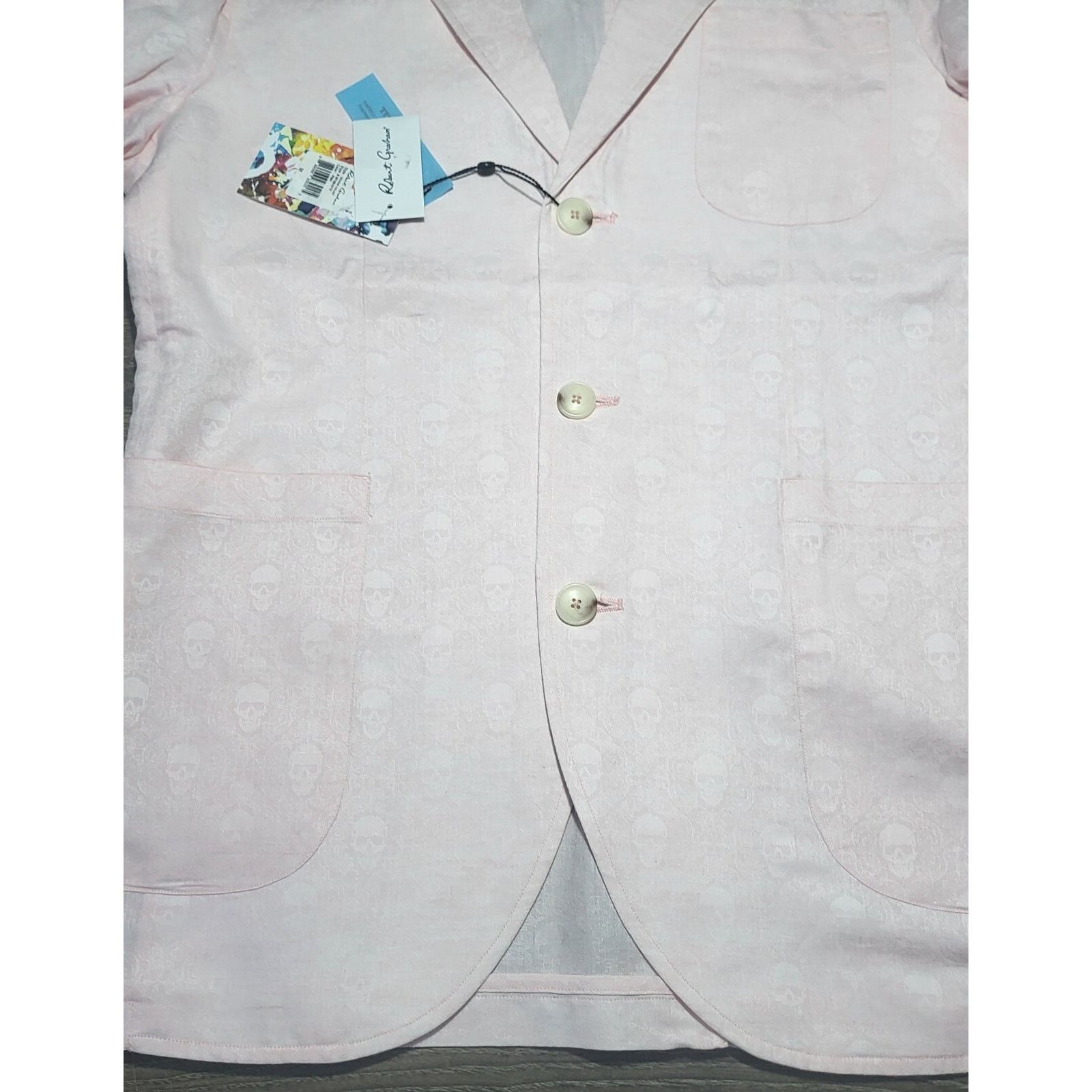 Robert Graham Robert Graham Devon Valley Jacquard Skull Blazer Pink M NWT Size US M / EU 48-50 / 2 - 5 Thumbnail