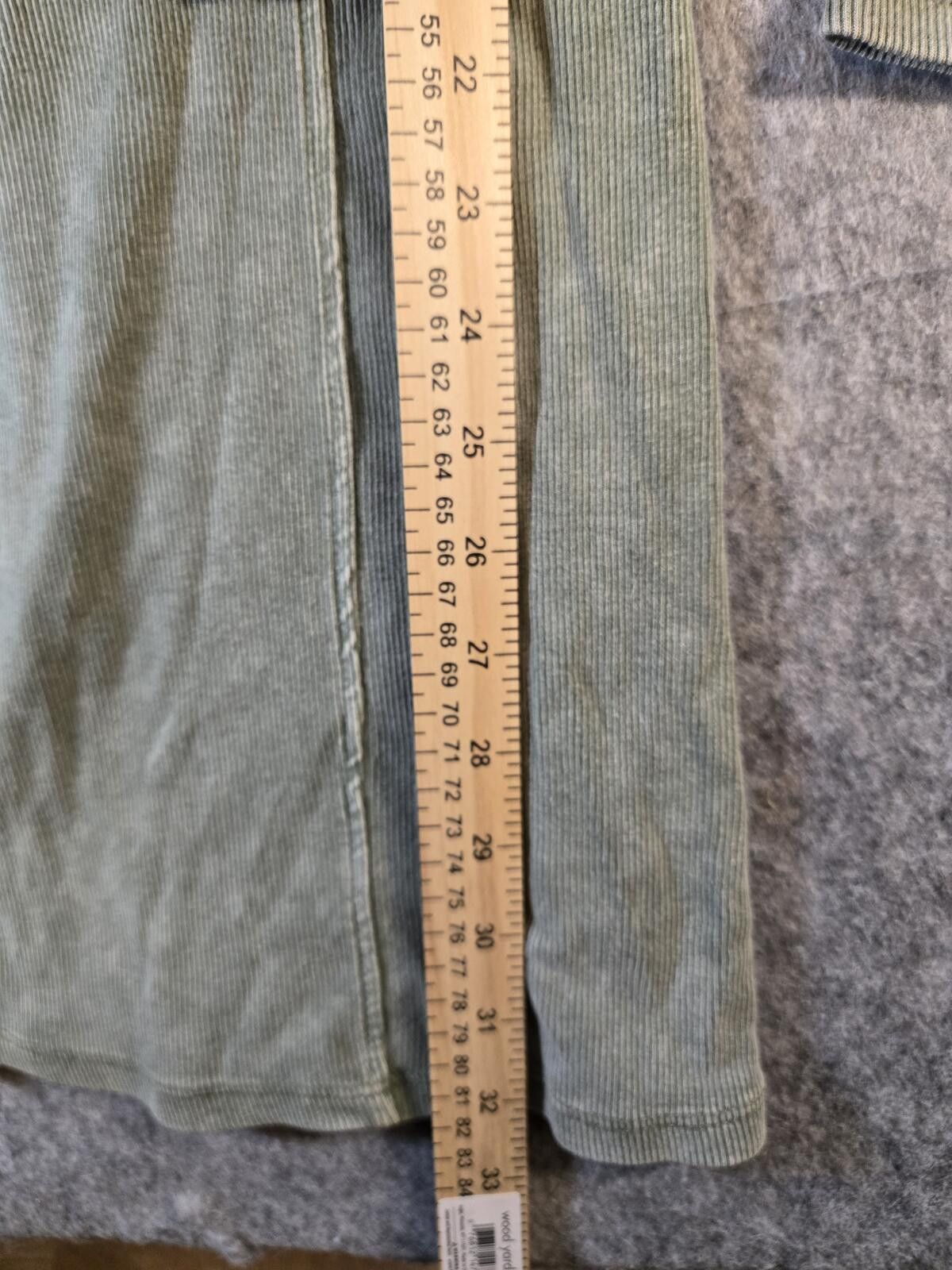 Other Boho Green Mineral Wash Front Seem Flare Leggins High Waist Size 28" / US 6 / IT 42 - 3 Thumbnail