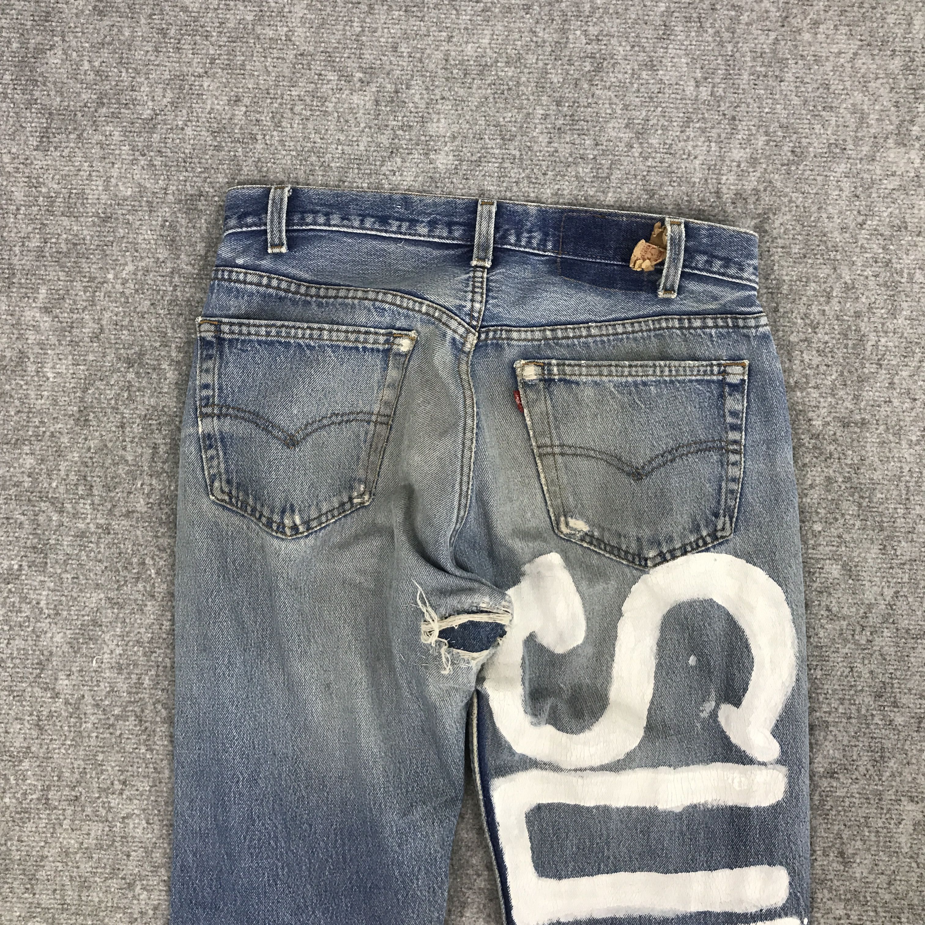 Levi's Vintage Clothing × Vintage Levi's 501 ripped distressed jean denim pants Size US 30 / EU 46 - 5 Thumbnail