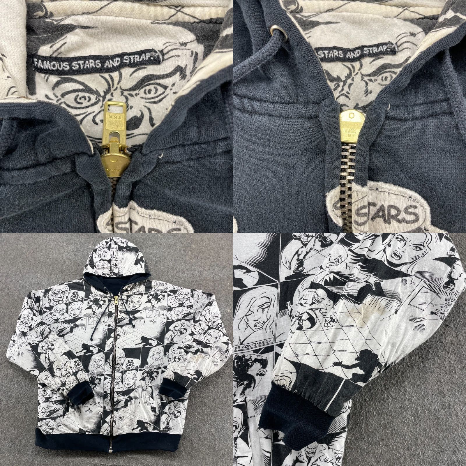 Vintage VINTAGE Famous Stars Straps Hoodie Mens 3XL AOP Comic Strip Jesse Pinkman Y2K Size US XXL / EU 58 / 5 - 8 Thumbnail