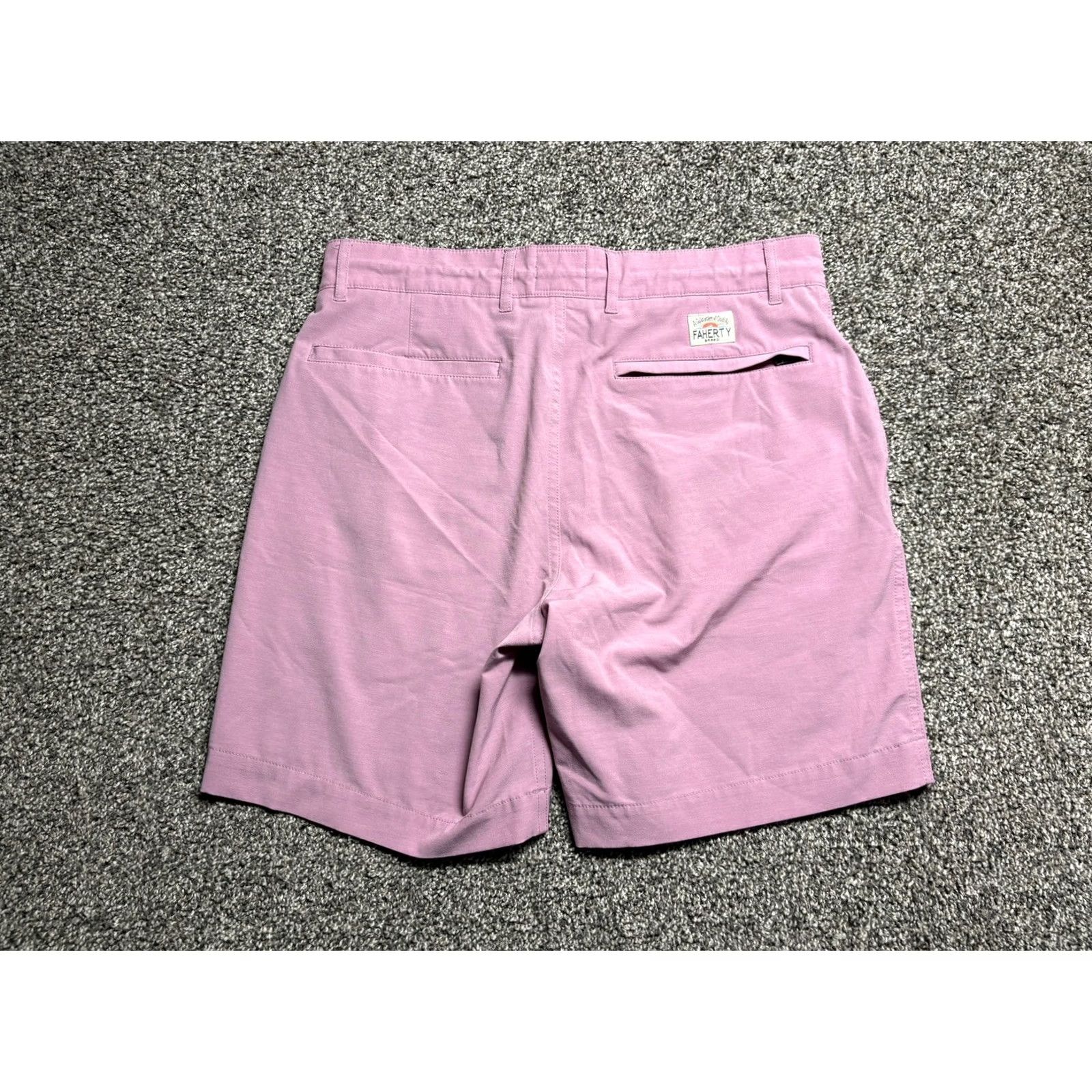 Faherty Faherty All Day Shorts Mens 30 Pink Stretch Performance Coral Drawstrings Size US 30 / EU 46 - 3 Thumbnail