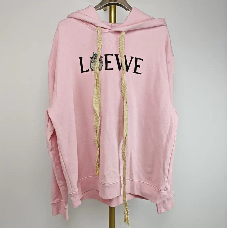 Loewe Loewe Pink Cotton Women's Hoodie 0089 Size L / US 10 / IT 46 - 1 Thumbnail