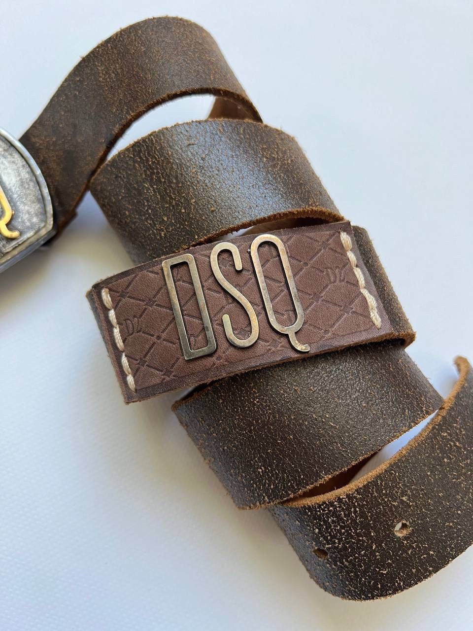 Dsquared2 × Vintage Vintage Dsquared2 washed Buckle Belt Dsquared distressed Size ONE SIZE - 4 Thumbnail