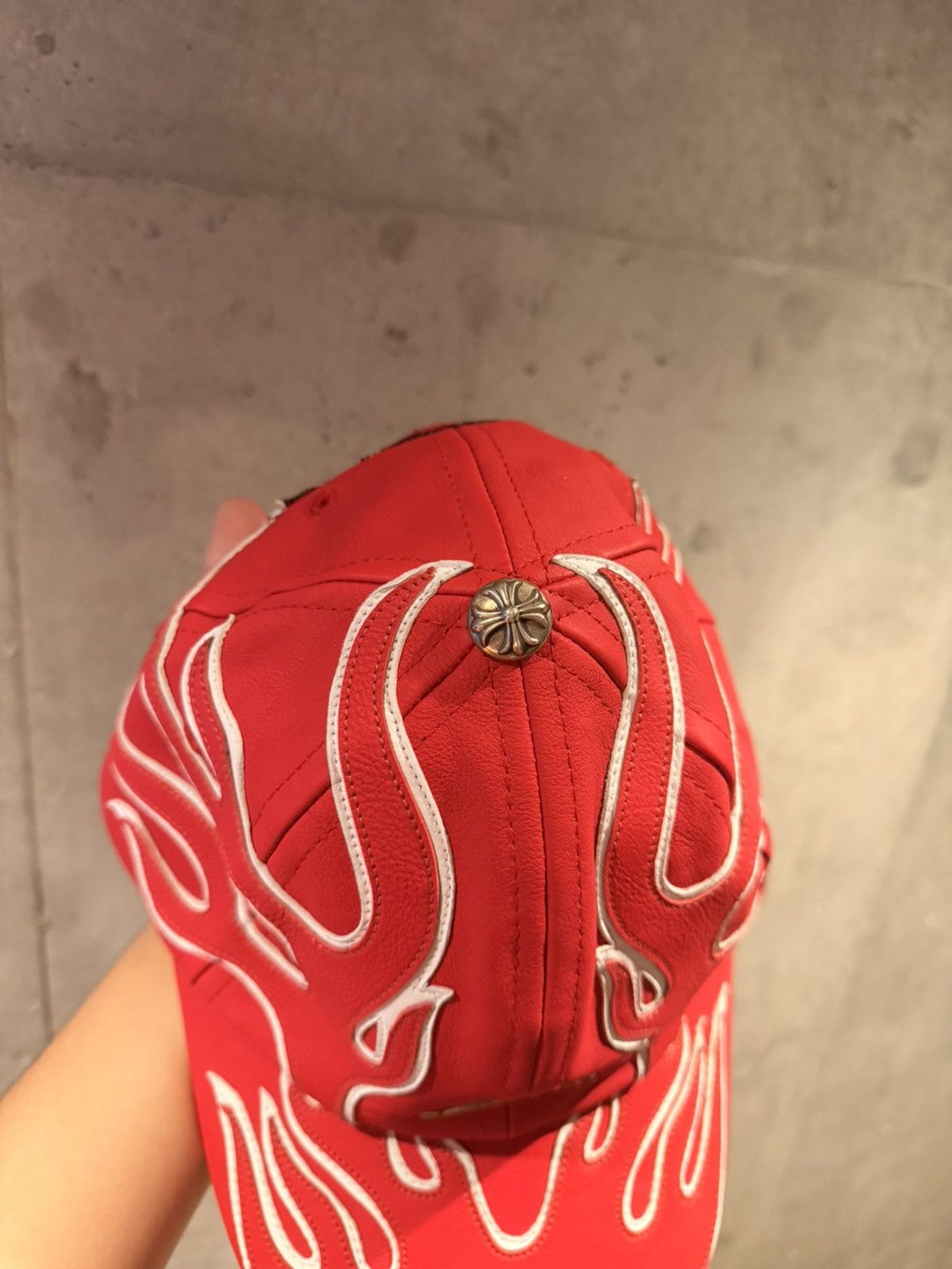 Chrome Hearts Chrome Heart Leather Flame 6 Panel Gunslinger Hat Size ONE SIZE - 6 Thumbnail