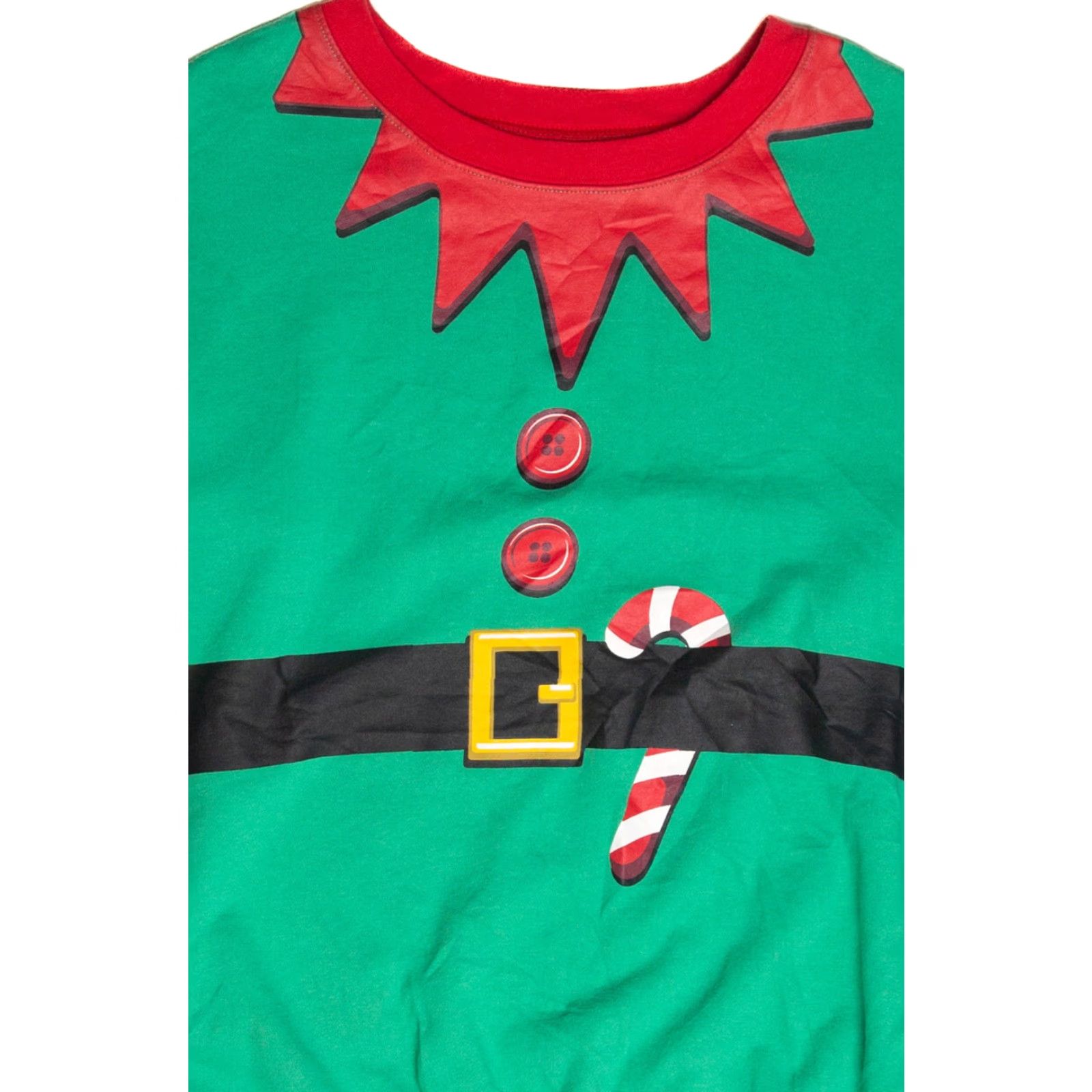 Vintage VINTAGE Ugly Christmas Sweatshirt Elf Graphic Cold Crush Large Green Cotton / Polyester Sweatshirt Mens Womens Size L / US 10 / IT 46 - 2 Thumbnail