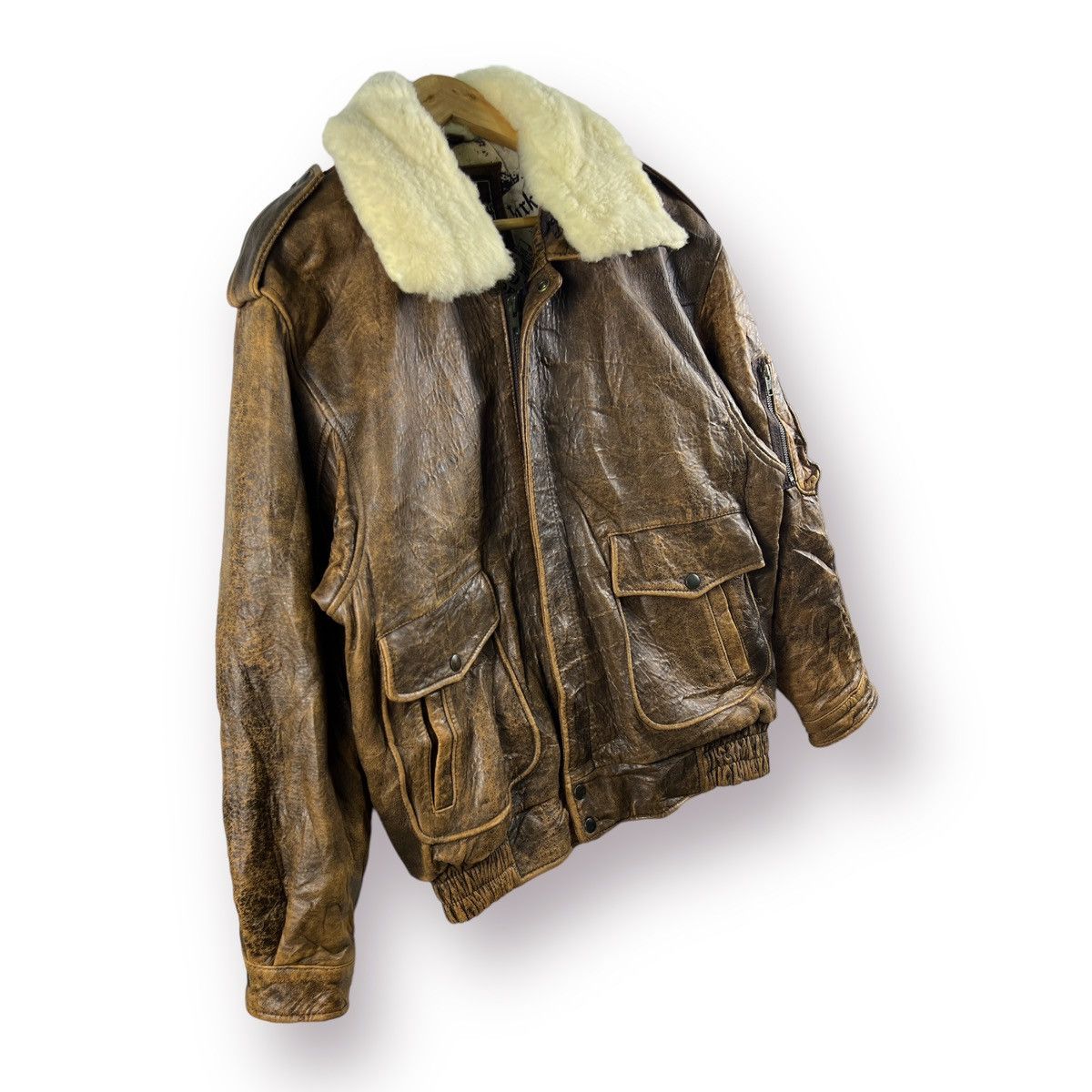 Leather TYPE A-2 FLYER LOLD ANTHONY SHEEPSKIN JACKET - L Size US L / EU 52-54 / 3 - 4 Thumbnail