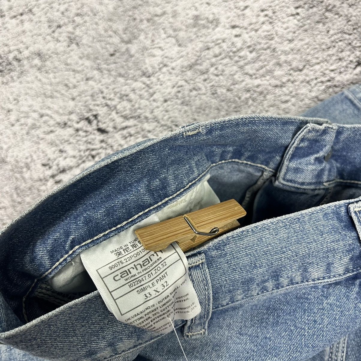 Carhartt × Carhartt Wip × Vintage ⭐️VINTAGE⭐️ Carhartt WIP Blue Denim carpenter pocket Jeans Size US 32 / EU 48 - 13 Thumbnail