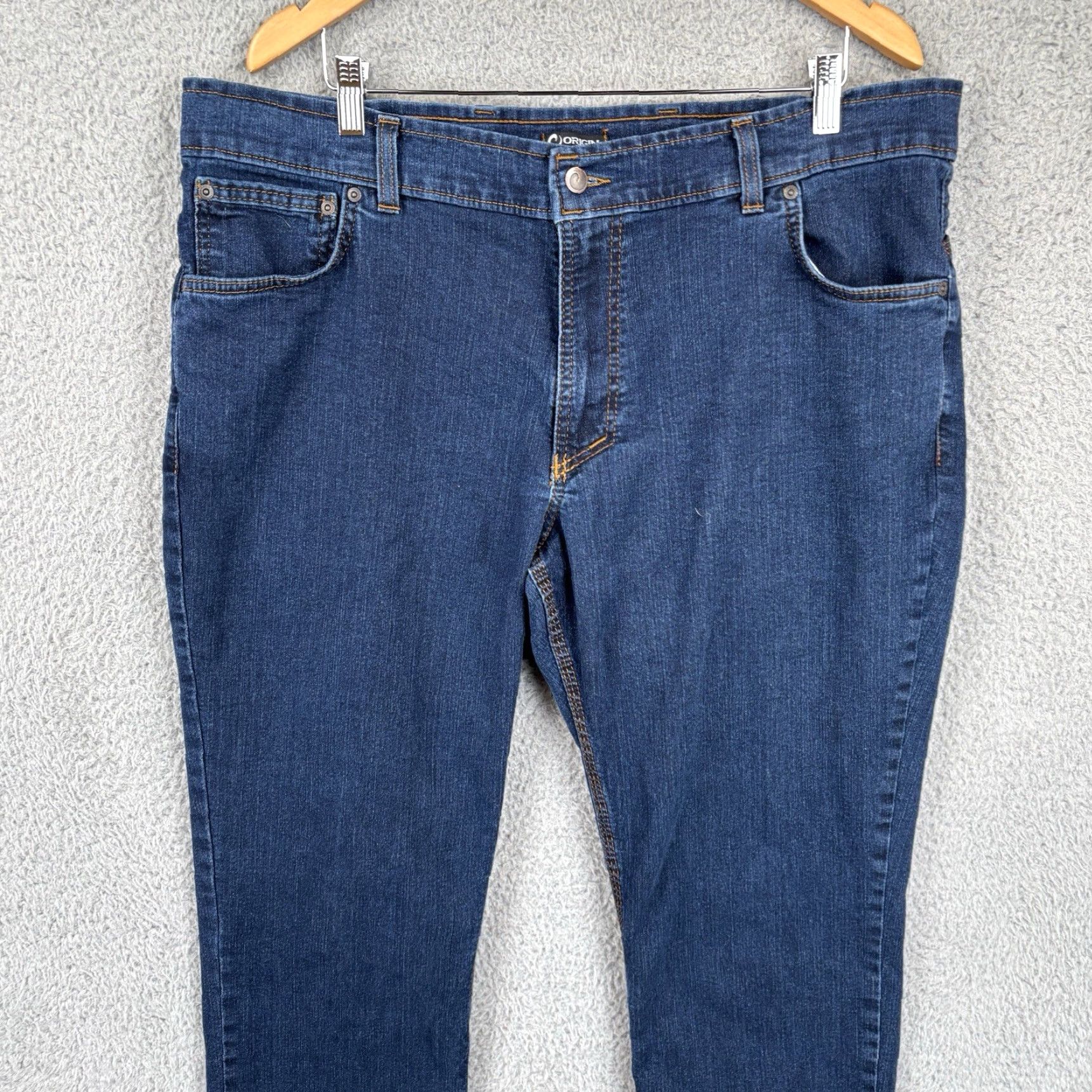 Vintage Origin USA Jeans Mens 38x30 Blue Bootcut Relaxed Fit Stretch Made USA Jeans Size US 38 / EU 54 - 2 Thumbnail