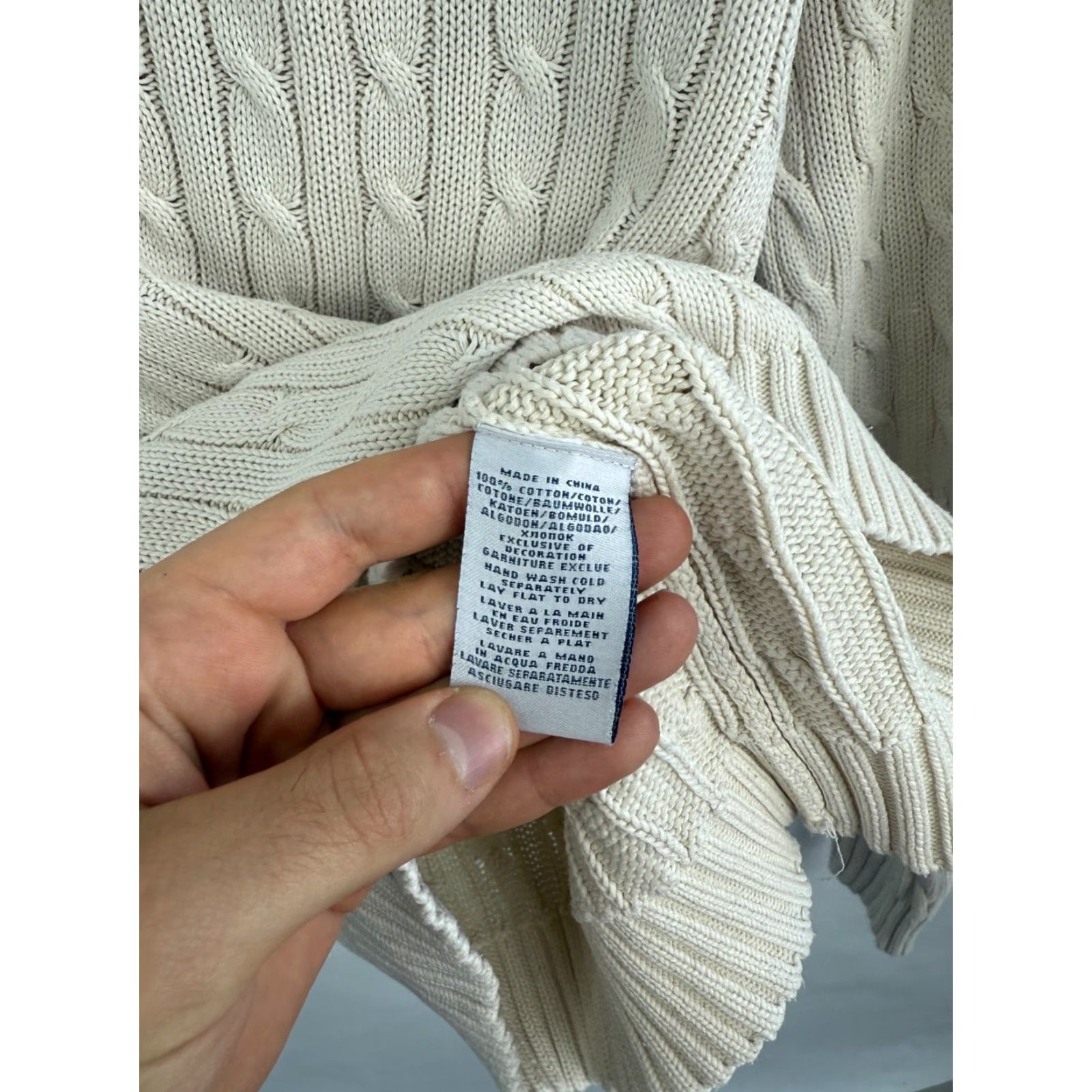 Ralph Lauren VINTAGE Ralph Lauren Sweater Women 90s Beige L Pullover Size L / US 10 / IT 46 - 6 Thumbnail