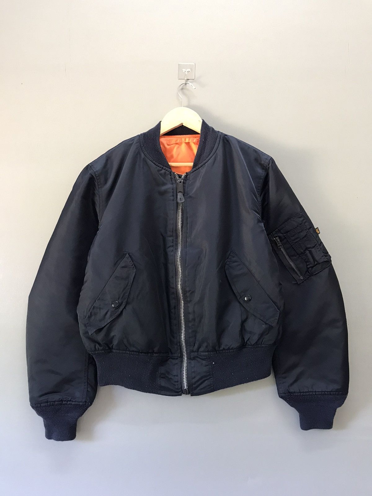 Alpha Industries Vintage Alpha Industries Leather Bomber MA-1 Jacket Size US M / EU 48-50 / 2 - 3 Thumbnail
