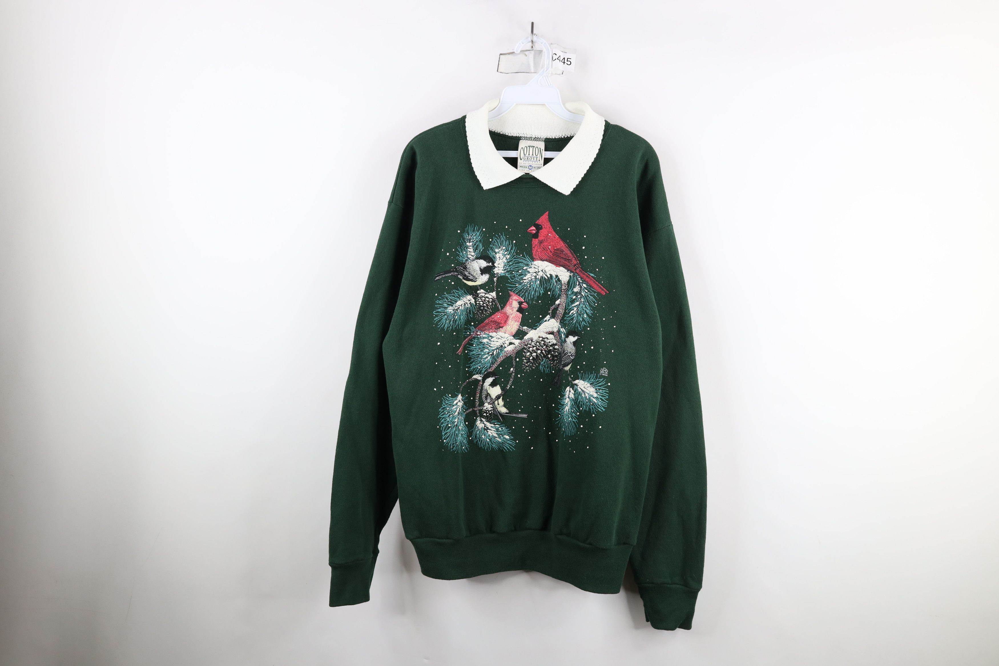 Vintage Vintage 90s Streetwear Snow Birds Collared Sweatshirt USA Size M / US 6-8 / IT 42-44 - 1 Thumbnail