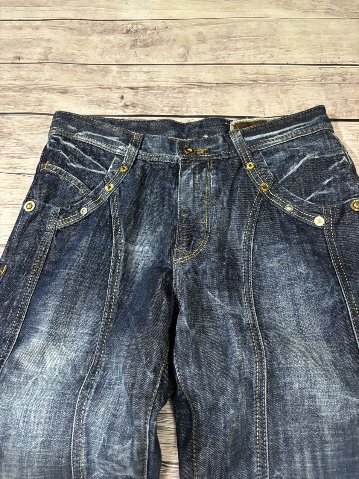If Six Was Nine × Japanese Brand × Vintage Vintage Rick Owens Junya Watanabe Style Washed Jeans Size US 30 / EU 46 - 3 Thumbnail