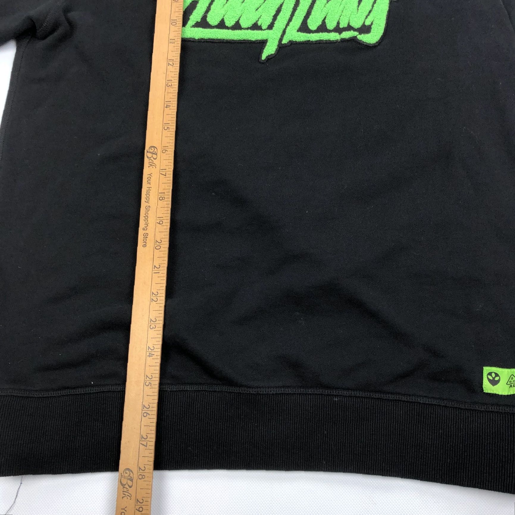 Logo 7 Alien Labs Sweatshirt Crewneck Large Black Flocked Logo Graphic Print Mens Pullover Size US L / EU 52-54 / 3 - 5 Thumbnail
