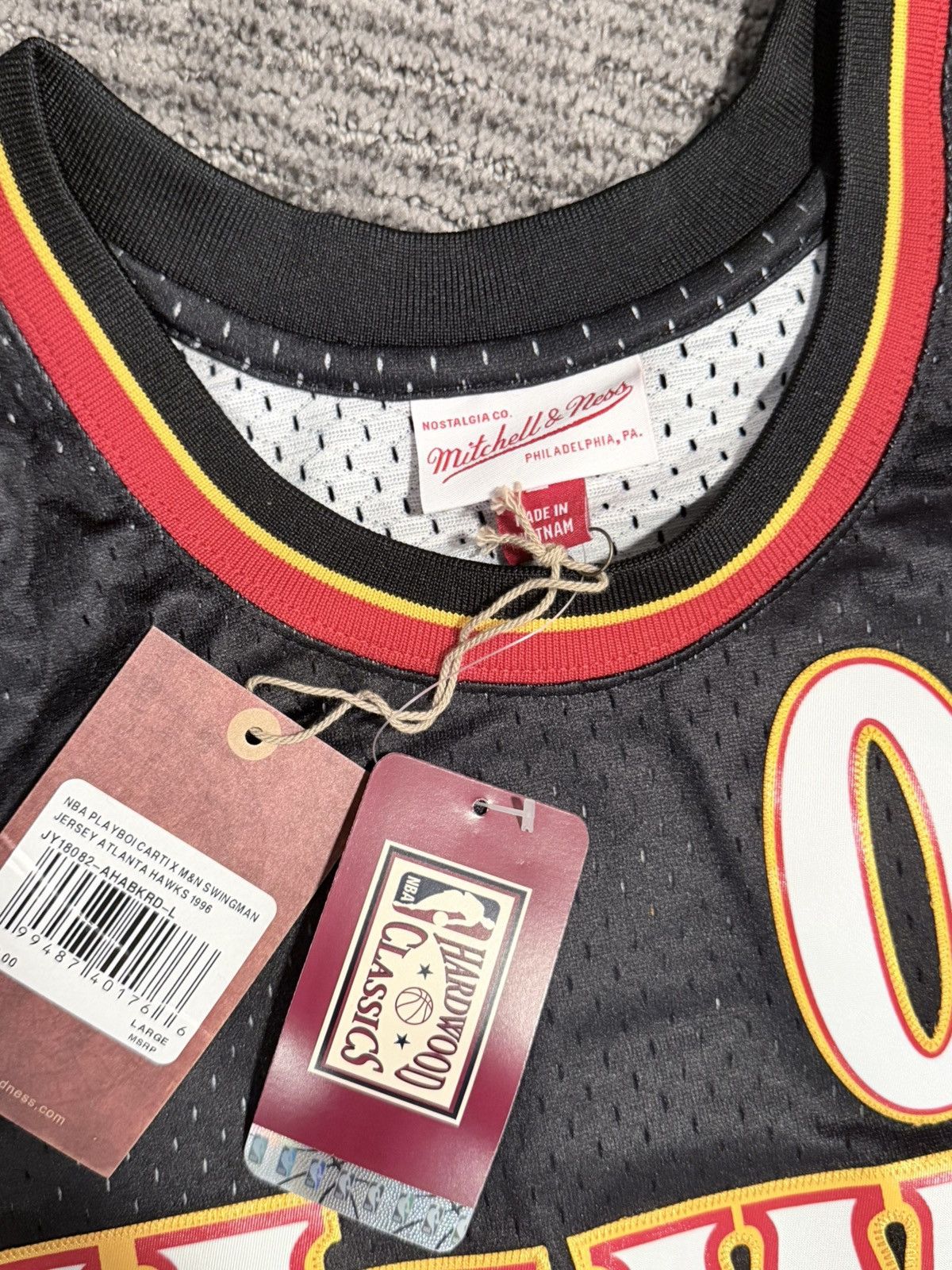 Mitchell & Ness ATL HAWKS Playboi Carti Jersey 00 Size US L / EU 52-54 / 3 - 4 Thumbnail