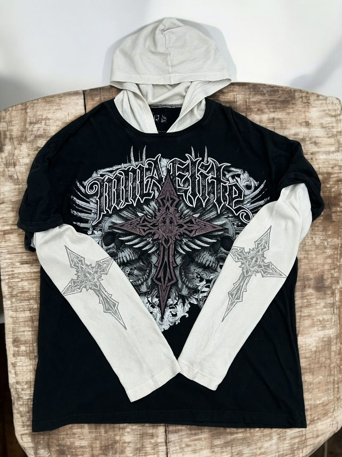 Other MMA Elite Rare Edition Japan Art Cross Sword Skulls Hoodie Size US XL / EU 56 / 4 - 1 Thumbnail