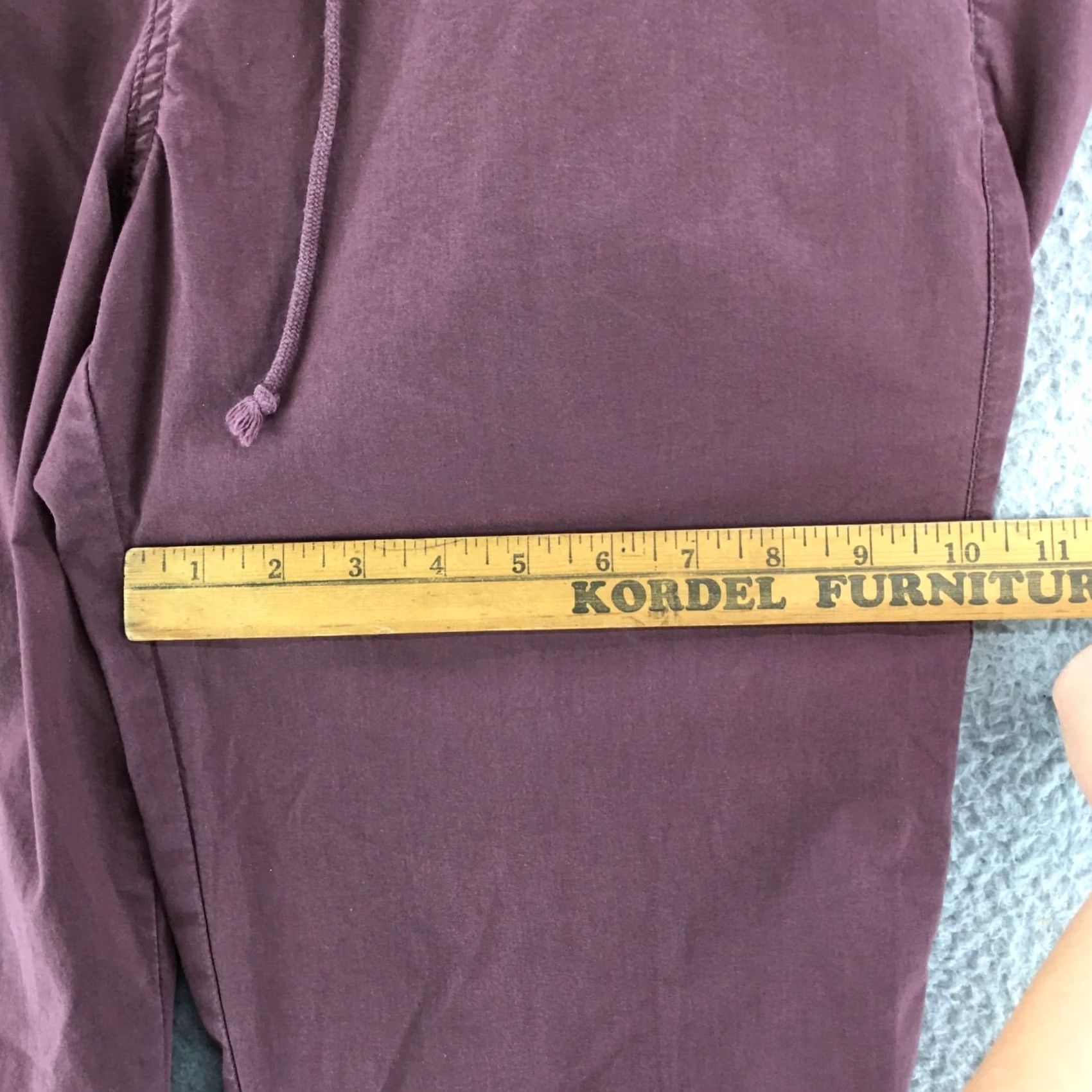 Vintage Woolrich Purple Cropped Pants Womens 12 Mid Rise Drawstring Zip Fly Side Pocket Size 34" / US 12 / IT 48 - 6 Thumbnail