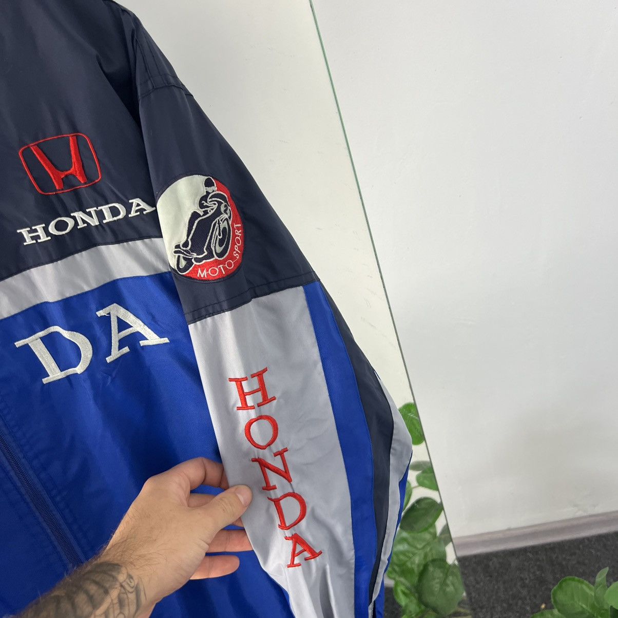 Honda Vintage Y2K Honda Big Embroidered Logo Zip Up Jacket Size US L / EU 52-54 / 3 - 4 Thumbnail